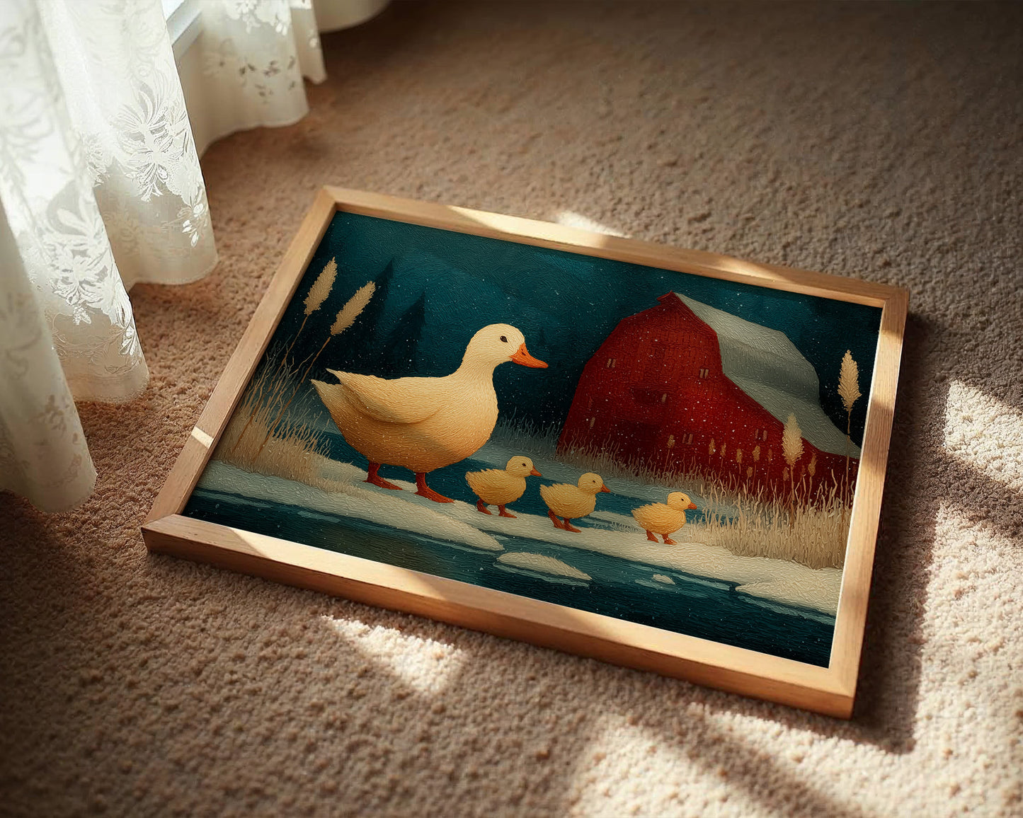 Duckling Parade at Dusk