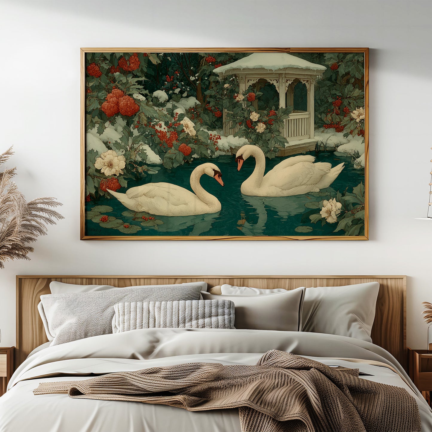 Two Swans, Winter Garden