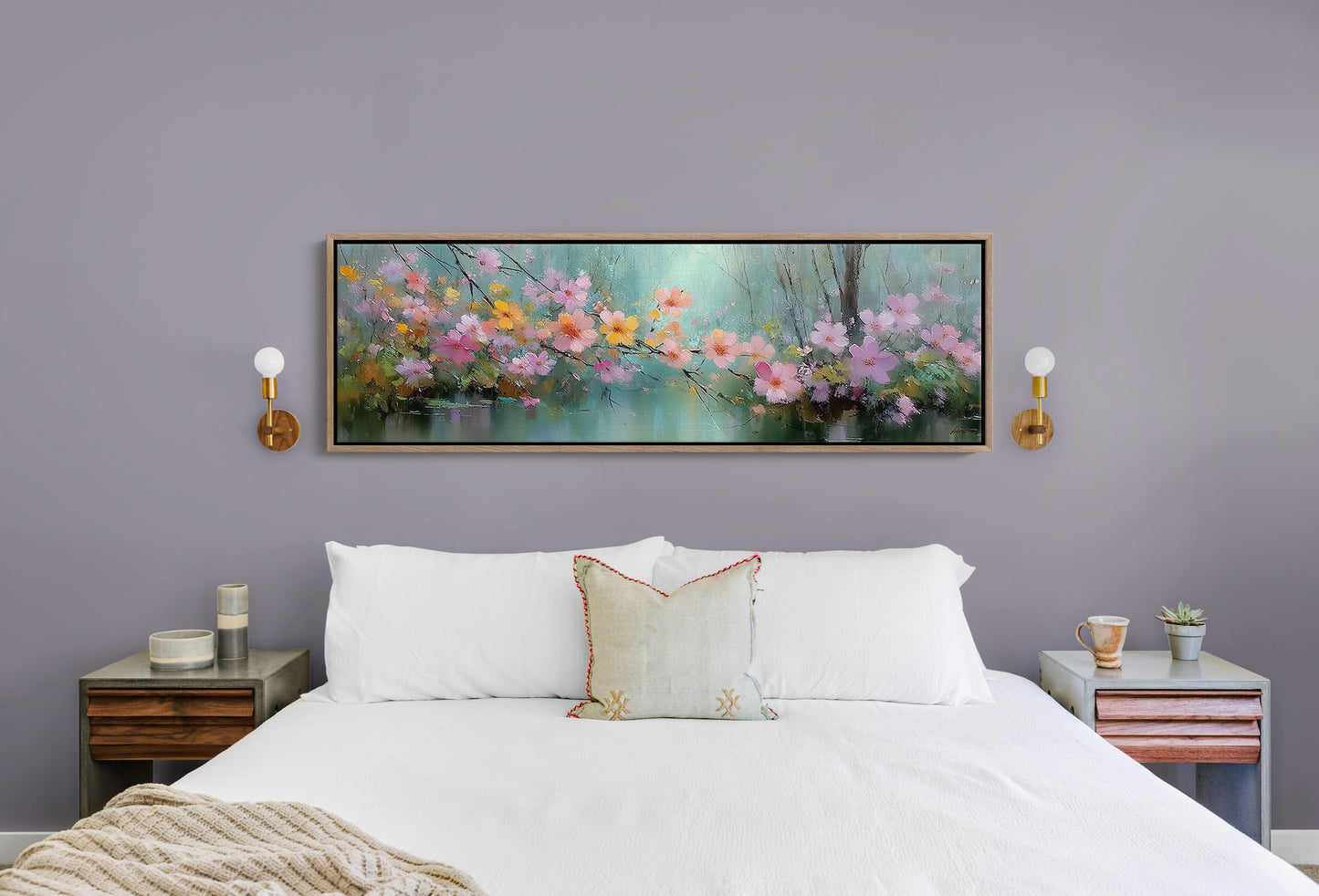 Blossoms Drifting Over Quiet Water