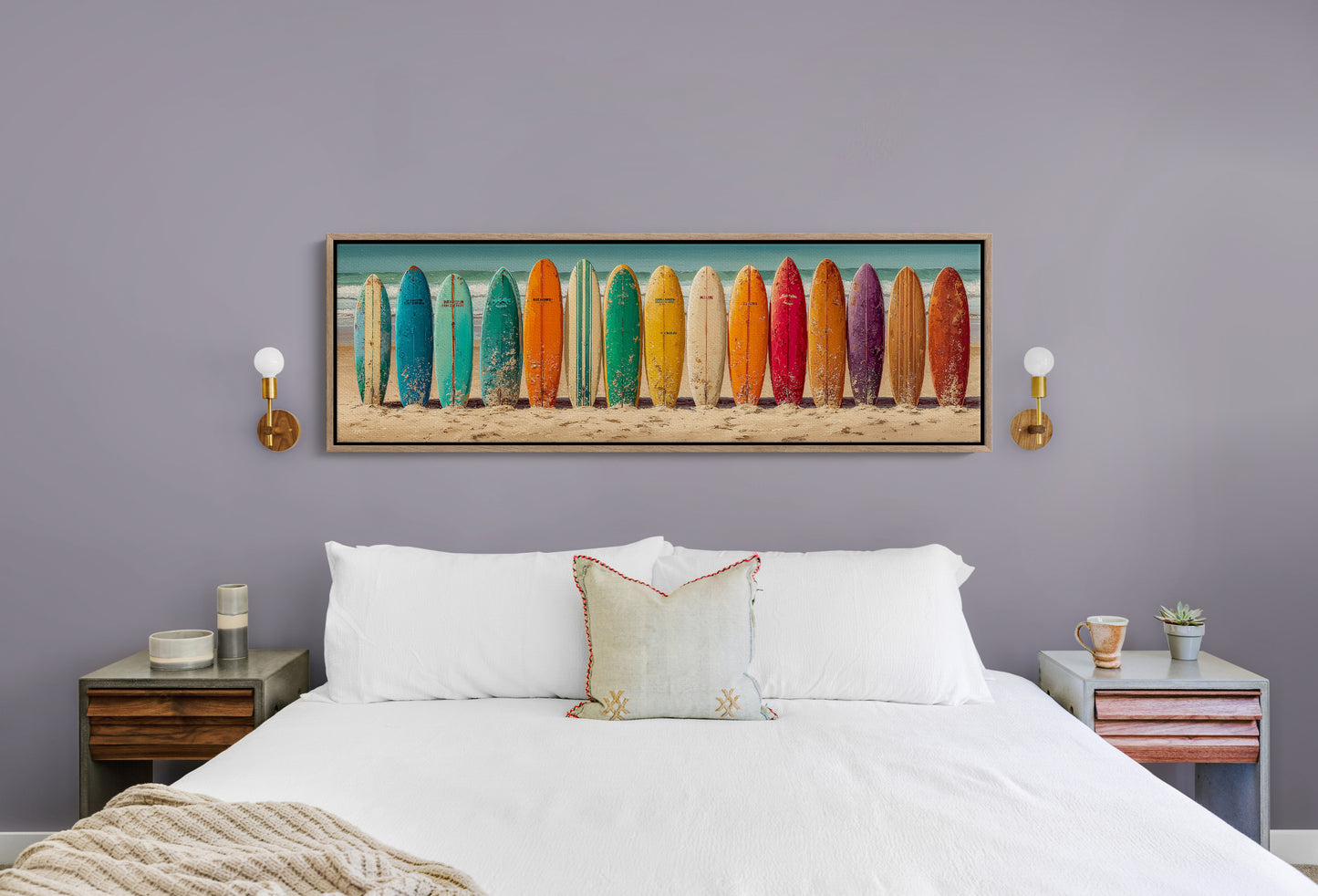 Vintage Surfboard Rainbow