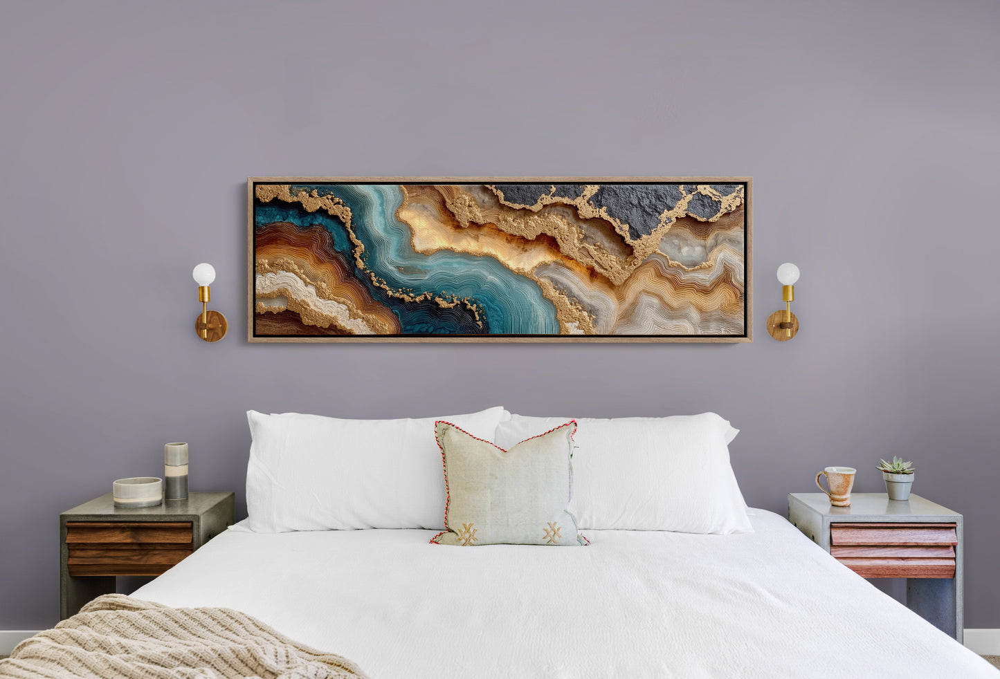 Teal and Gold Geode Flow