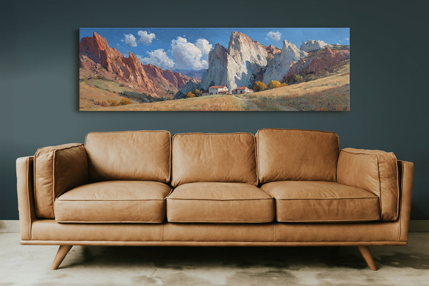 Valley Home Beneath Stone Giants