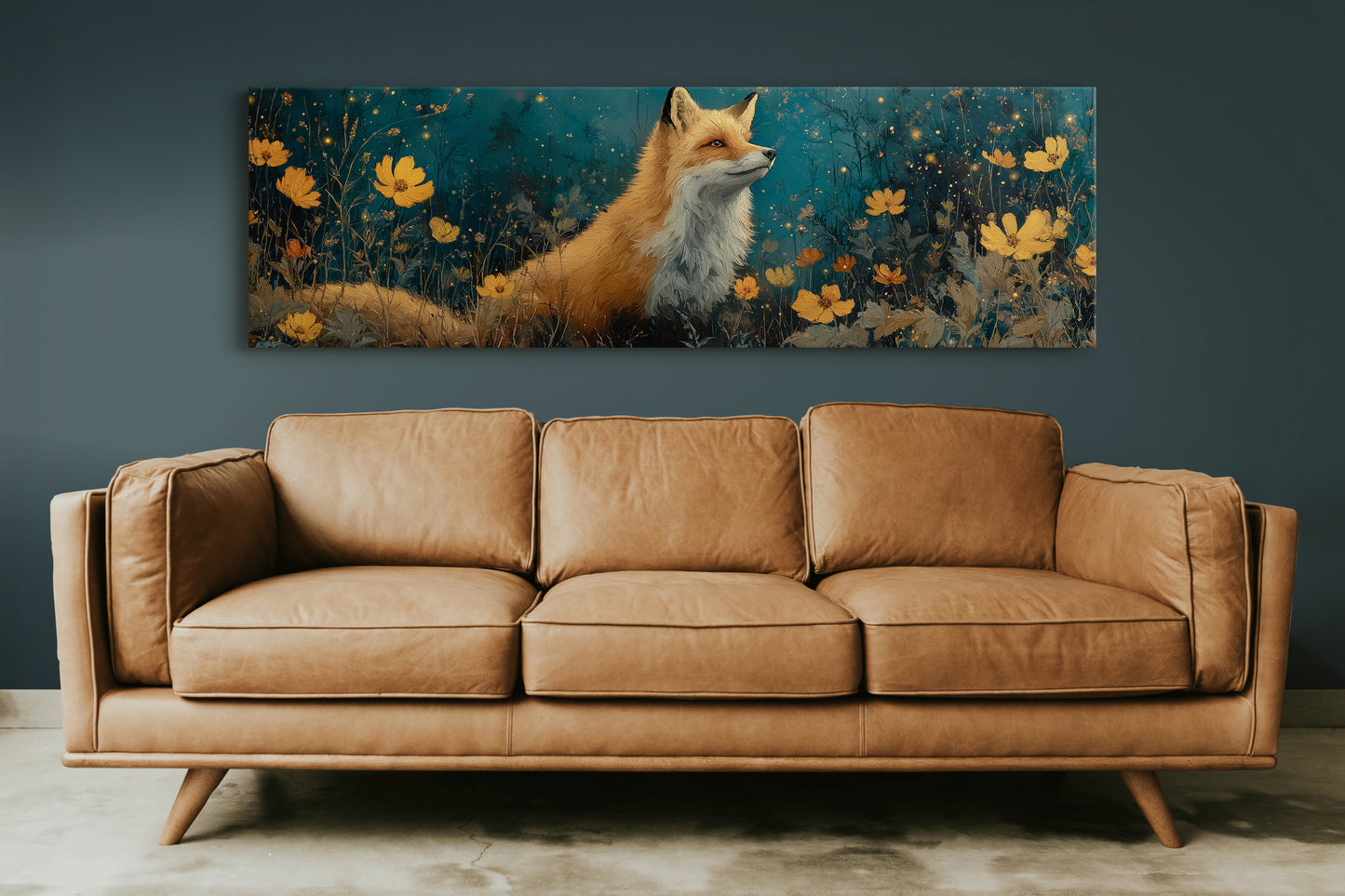 Enchanted Forest Fox and Wildflowers