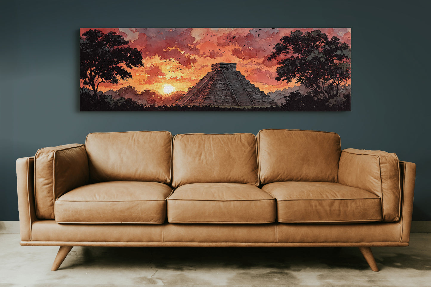 Sunset Over the Ancient Pyramid