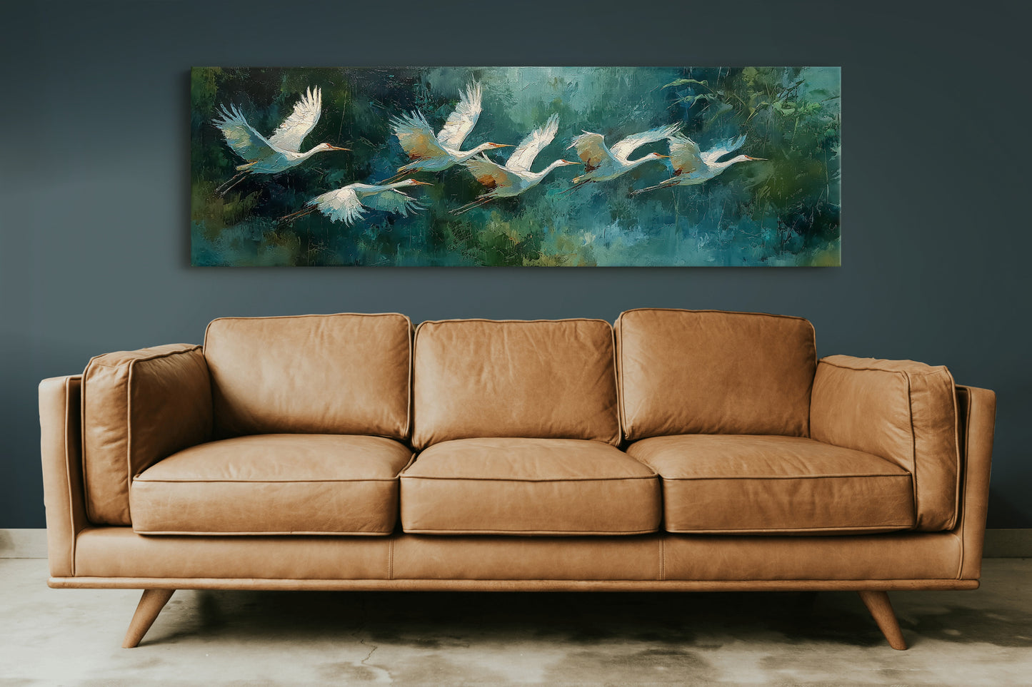 White Herons in Silent Flight
