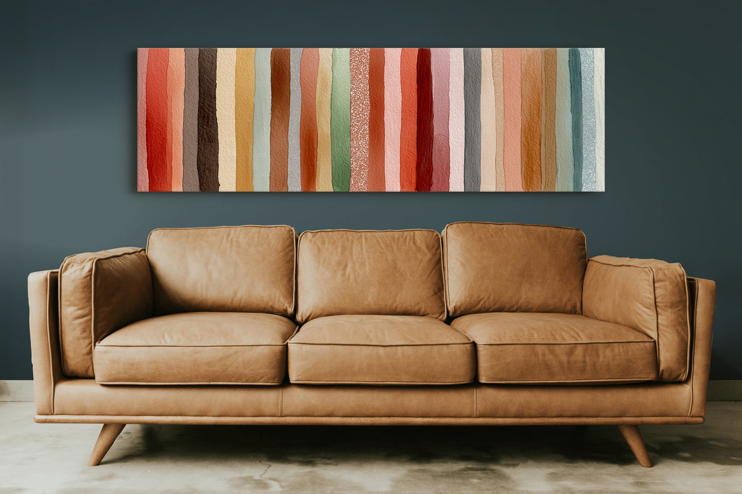 Earth Tone Watercolor Stripe Pattern