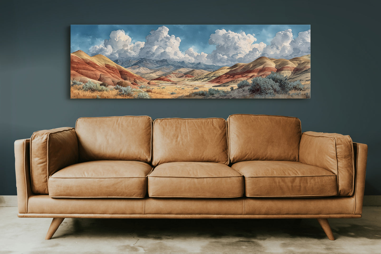 Painted Desert Beneath Towering Clouds