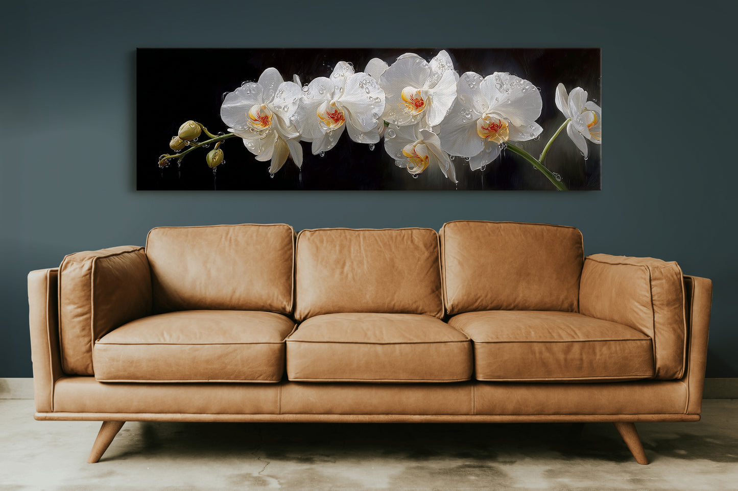 White Orchids In Midnight Bloom