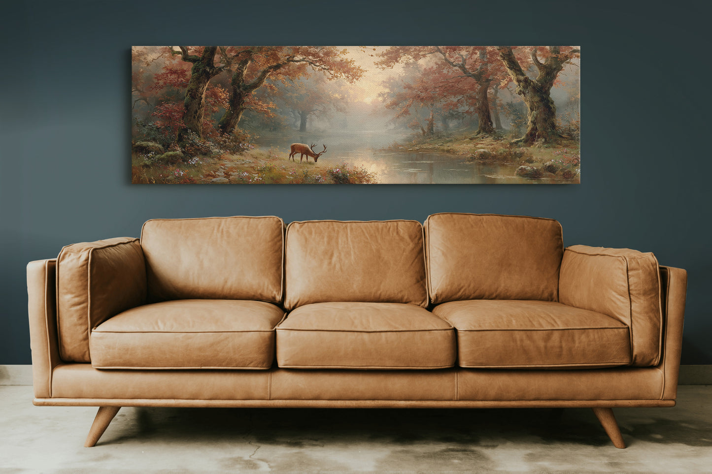 Autumn Stag By The Quiet Water