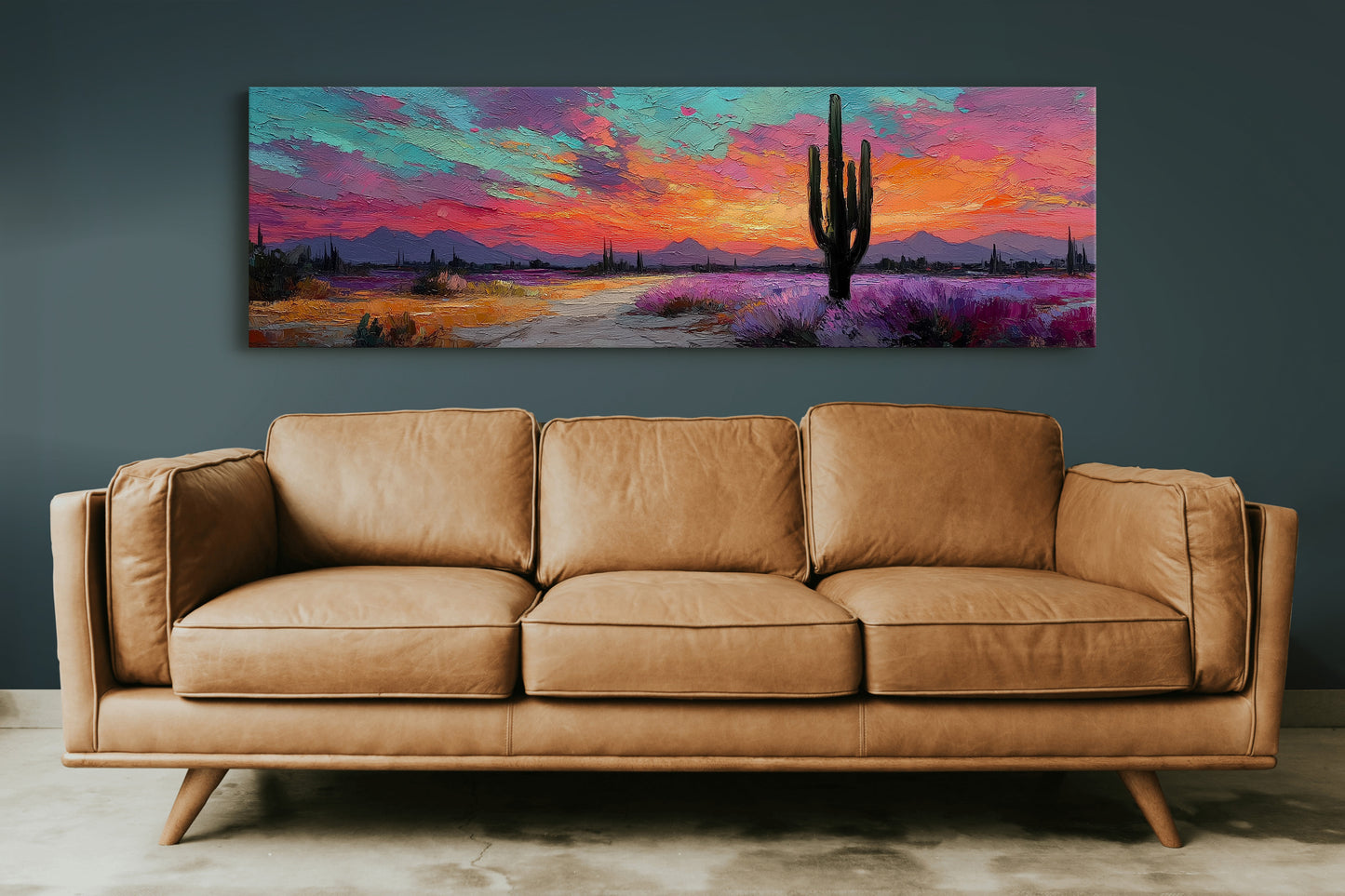 Neon Dust Over Desert Twilight