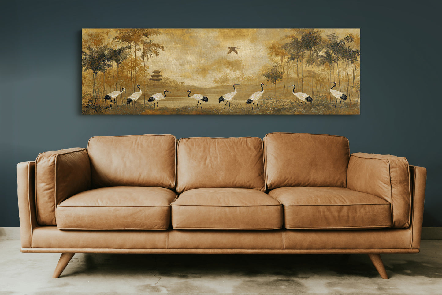 Cranes Crossing the Golden Grove