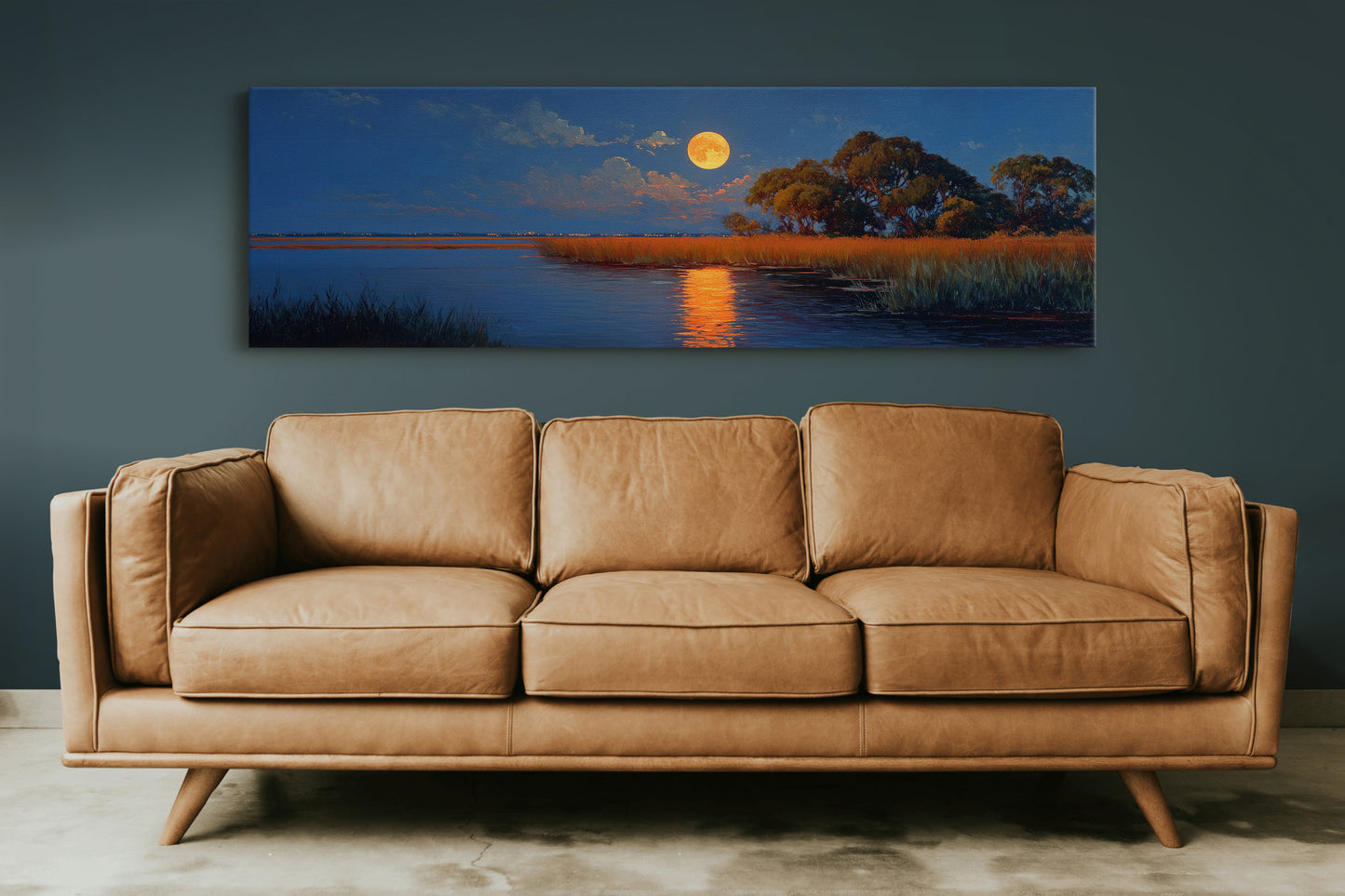 Moonrise Over the Quiet Marsh