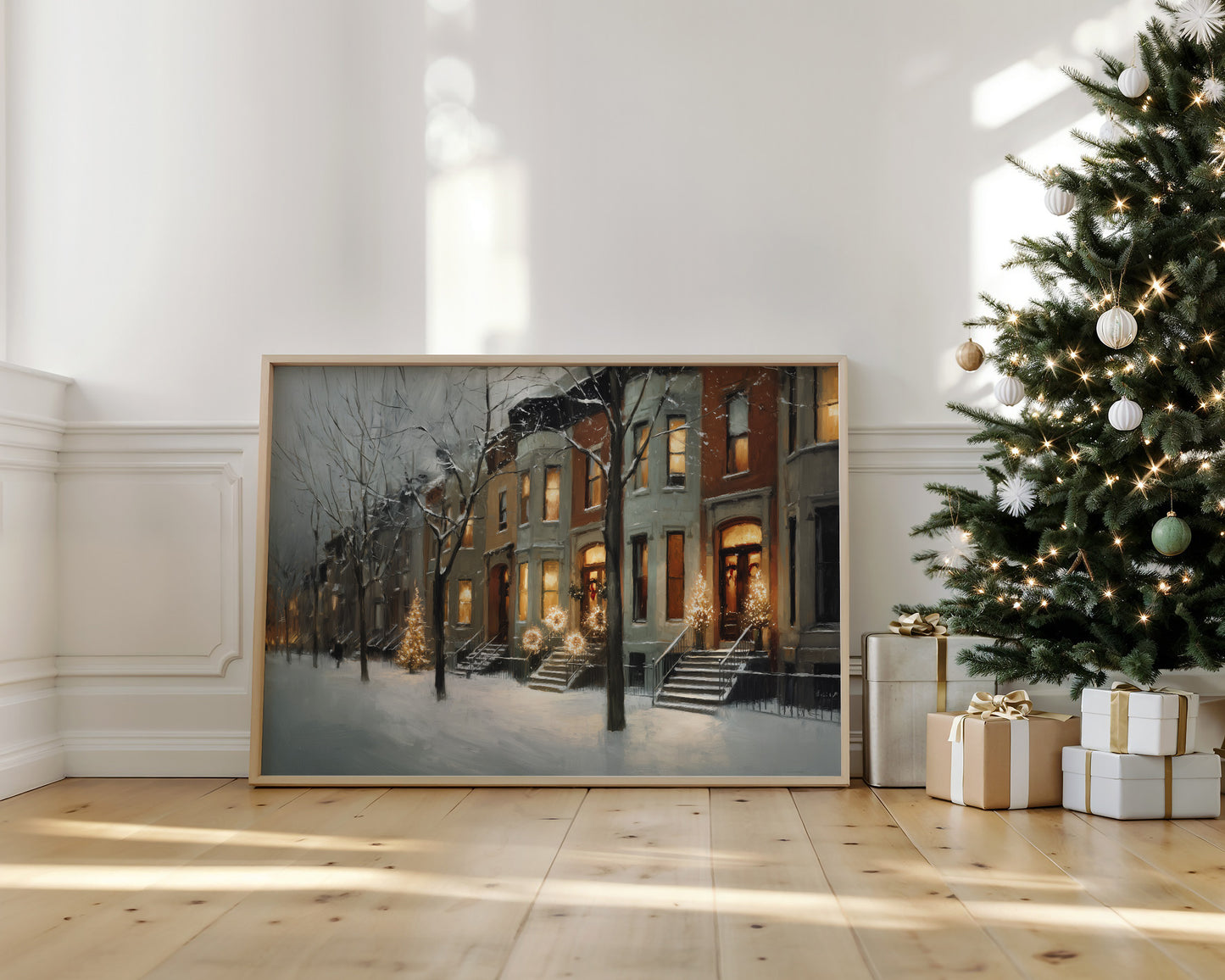 Warm Lights on a Winter Street