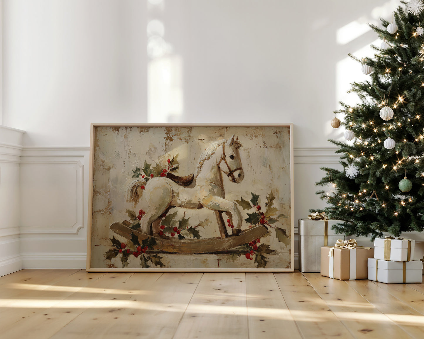 Rocking Horse in Winter Stillness