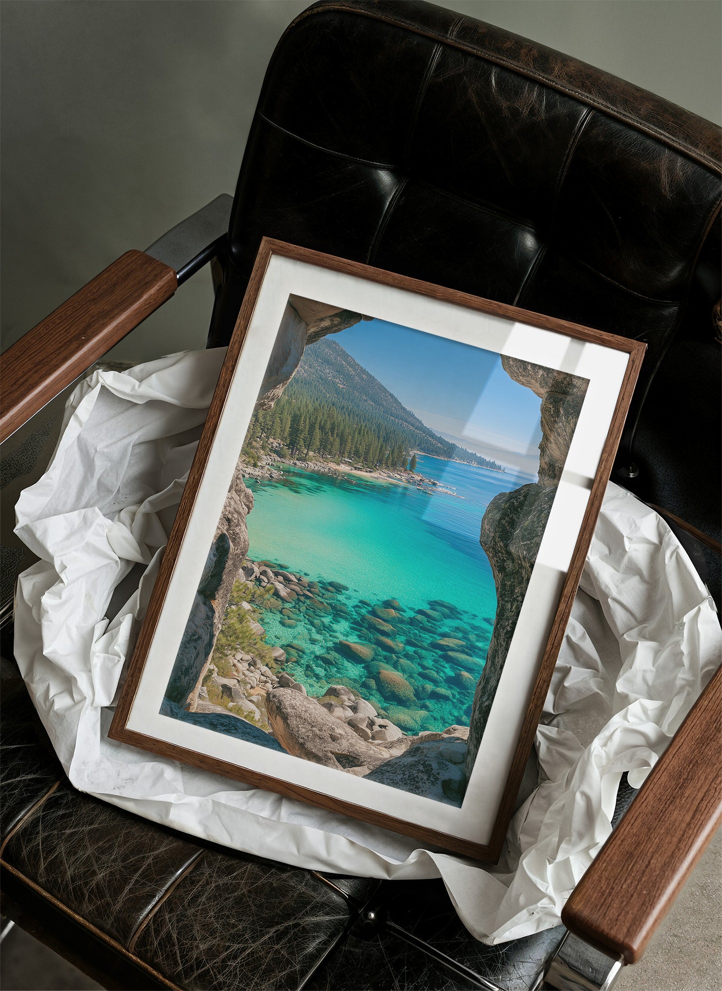 Turquoise Cove Through Granite Window