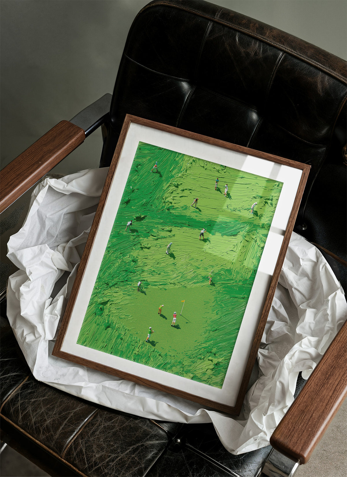 Aerial Golf Course Palette Knife