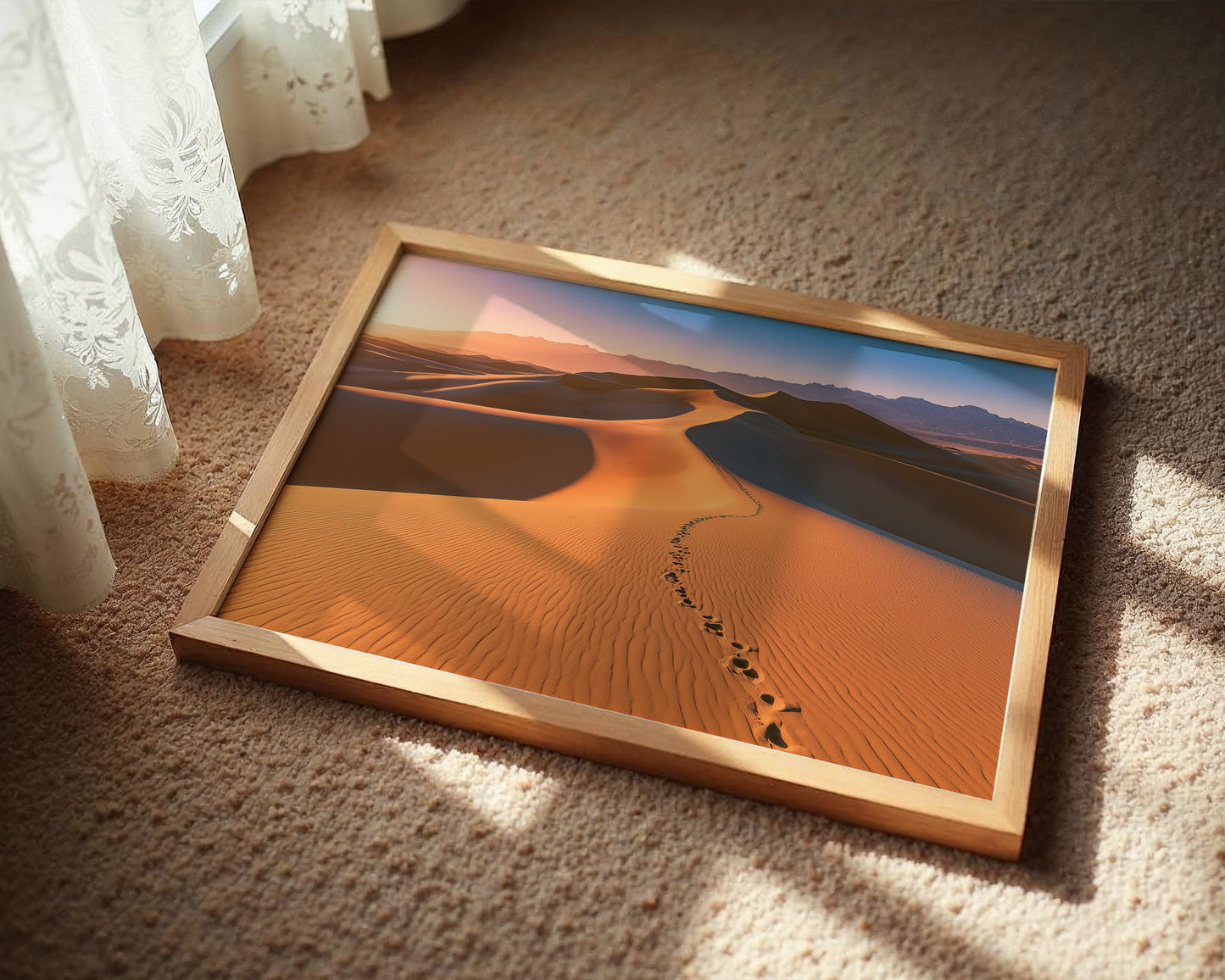 Footprints Over Golden Dunes