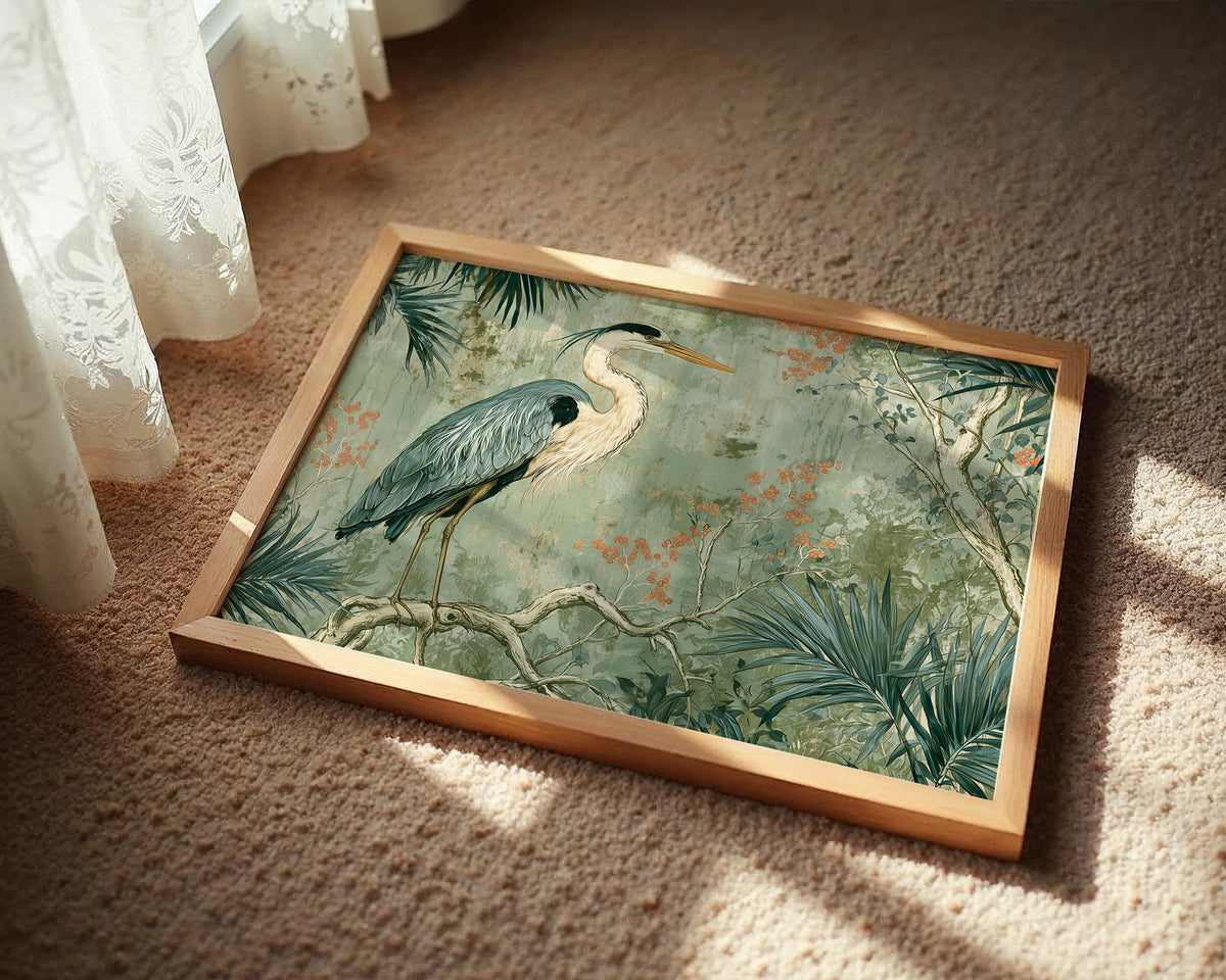 Heron Among Coral Berries