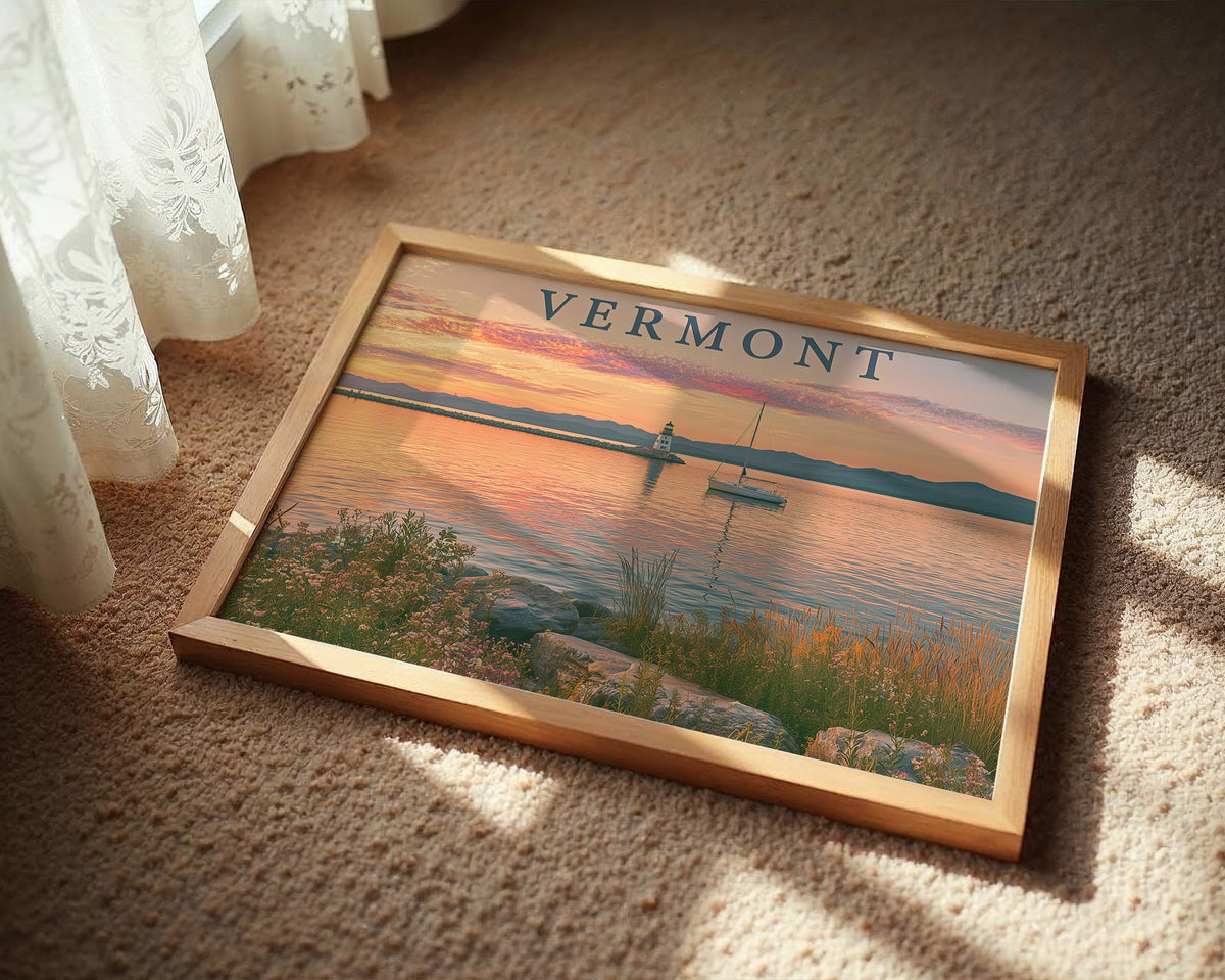 Vermont Lakeside Sunset Sail