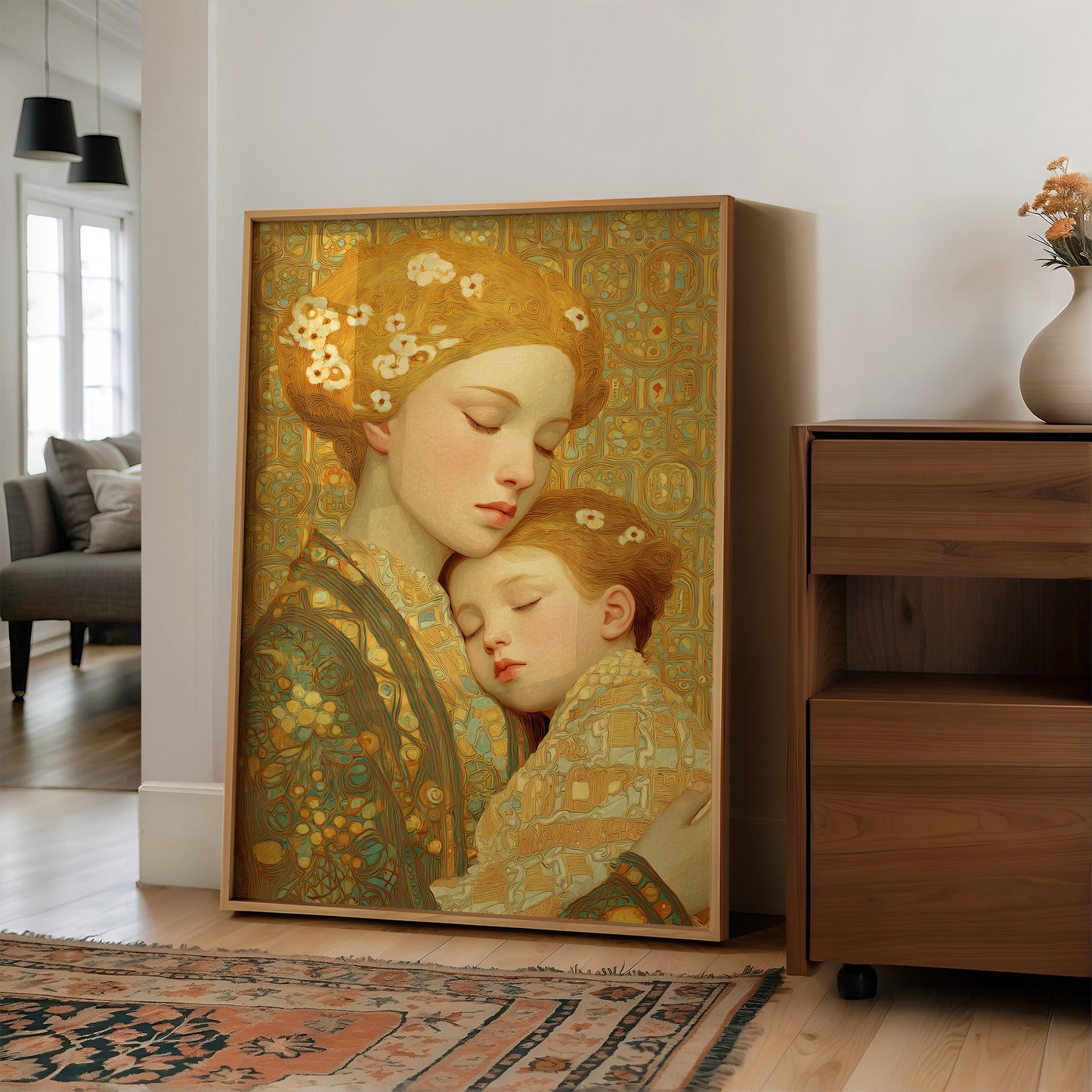 Gold and Quiet, She Holds Her