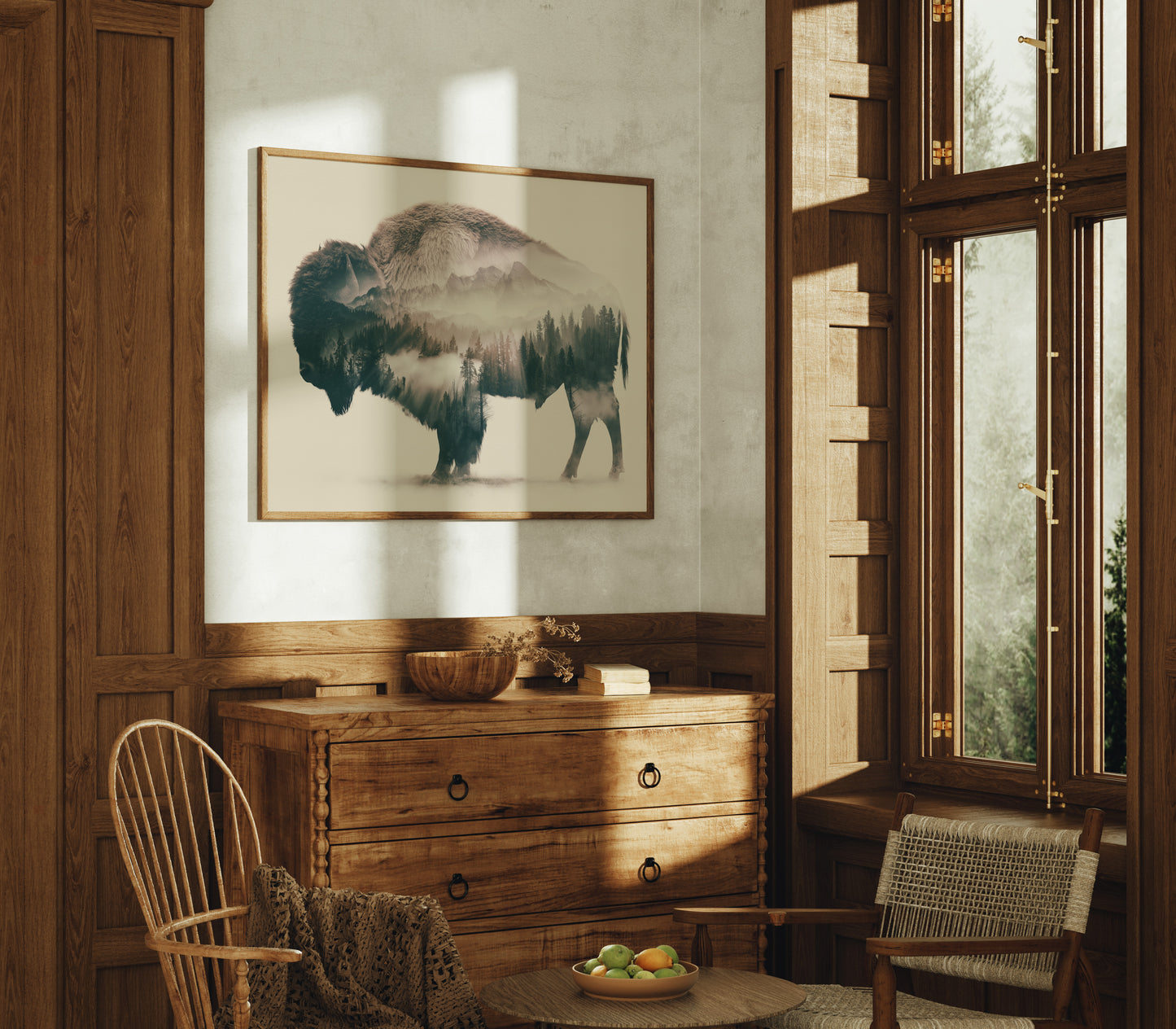 Bison Holds a Forest