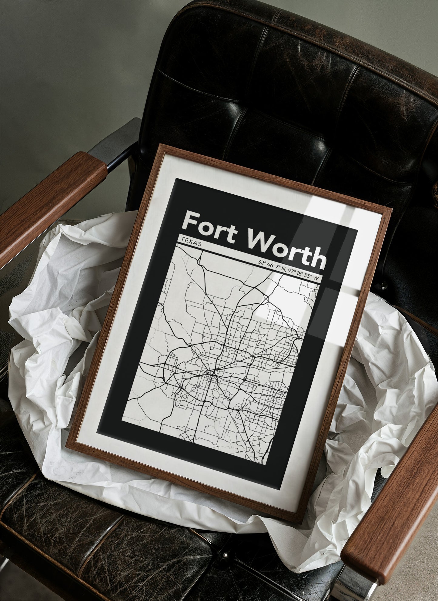 Fort Worth, Mapped in Black