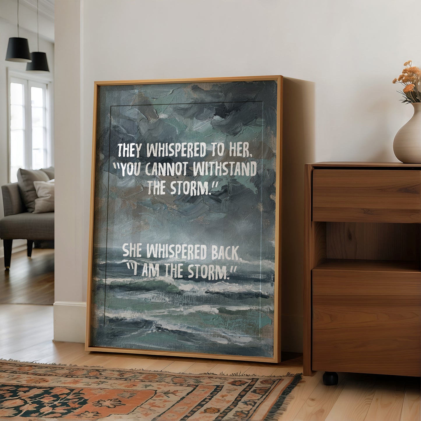 I Am the Storm — Moody Seascape Empowerment Print