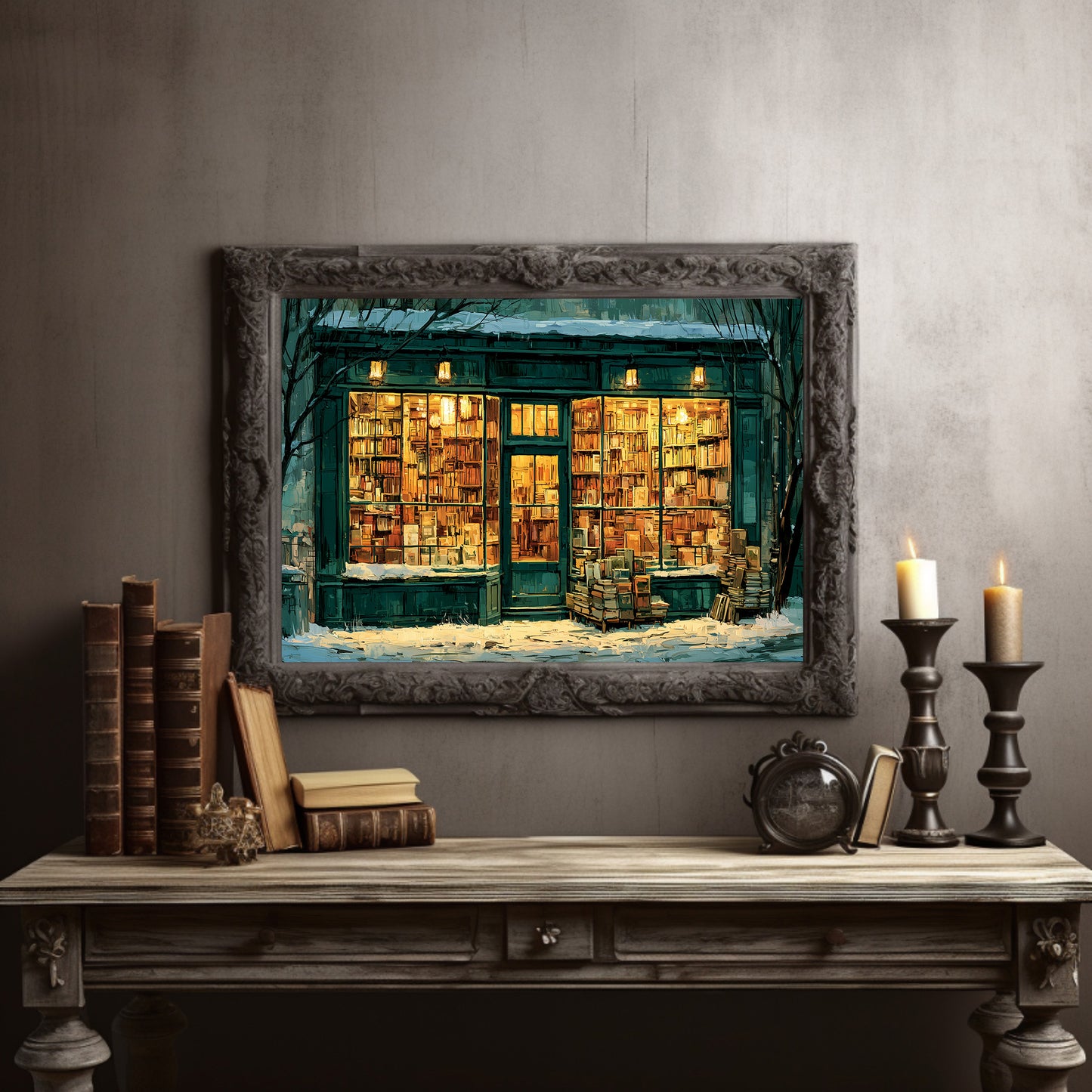 Winter Light at the Bookshop