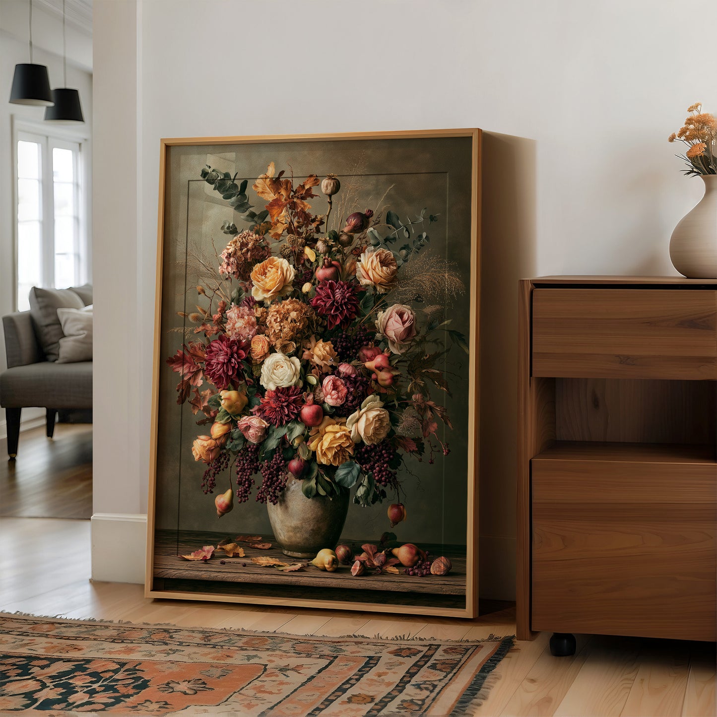 Blush and Burgundy: An Autumn Bouquet in Bloom