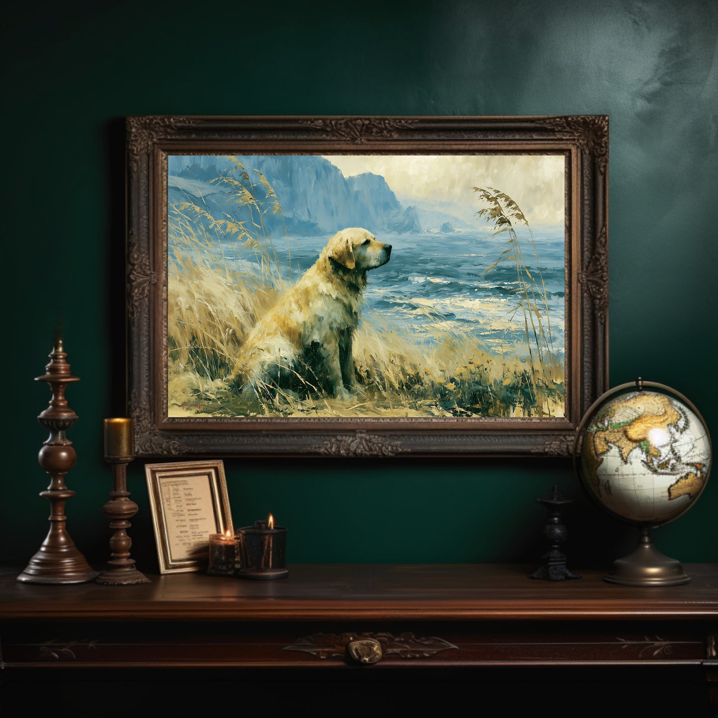Golden Retriever, Coastal Cliffs