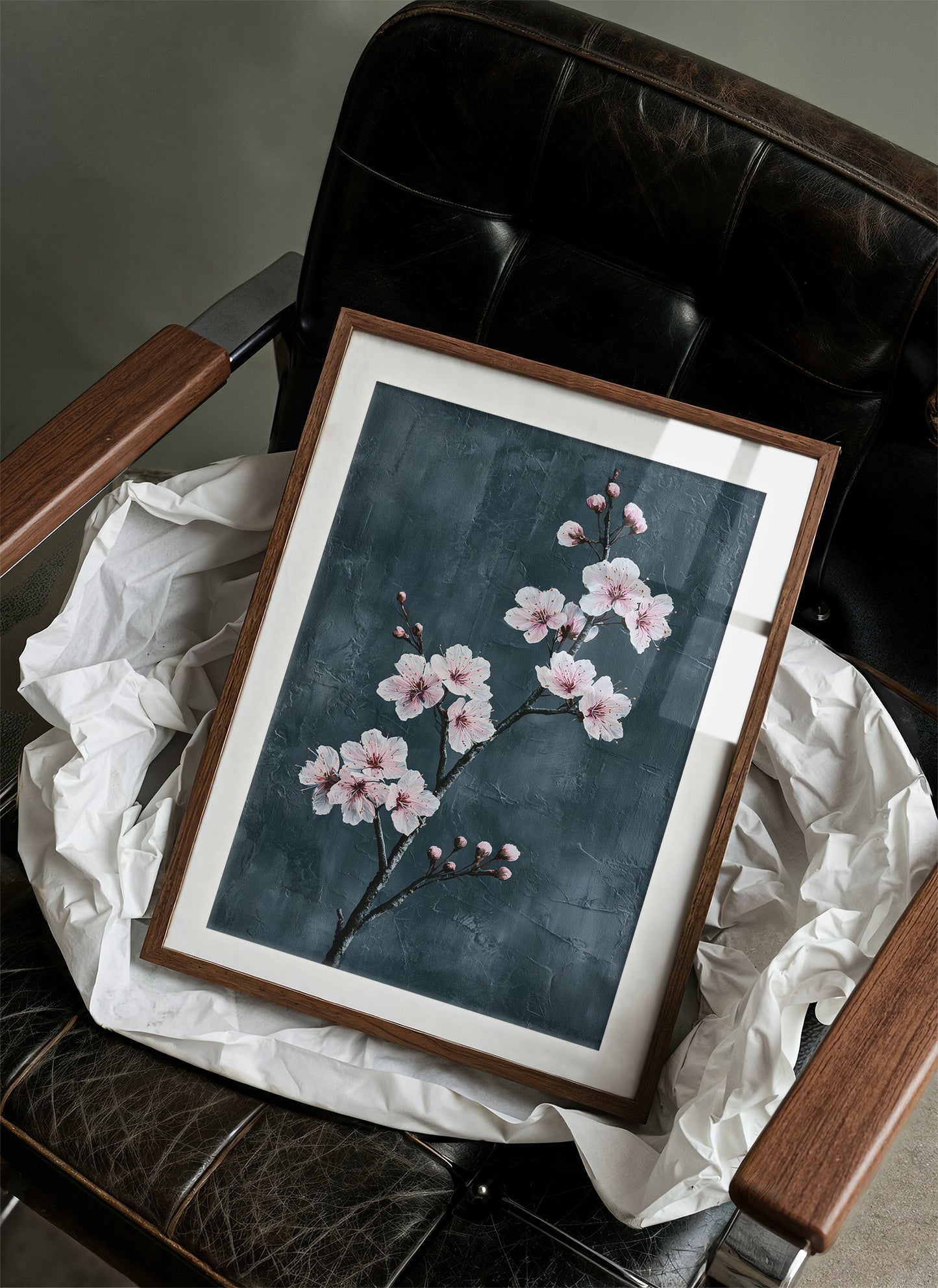 Realist Blossoms on Slate Grey