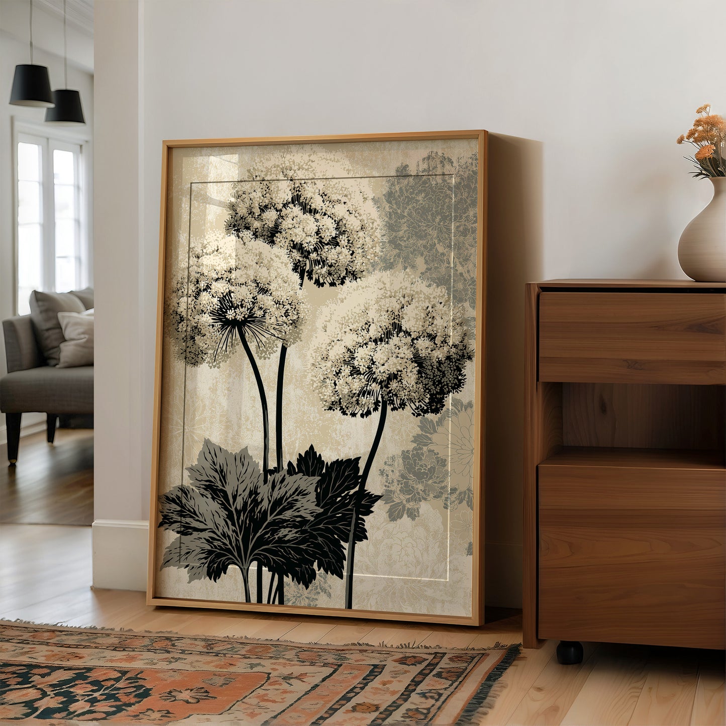 Lace Blooms in Ivory and Taupe