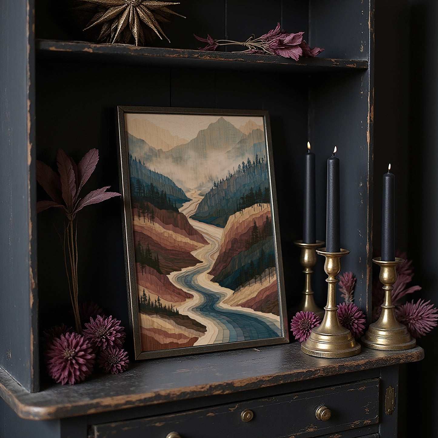Winding River in Marquetry