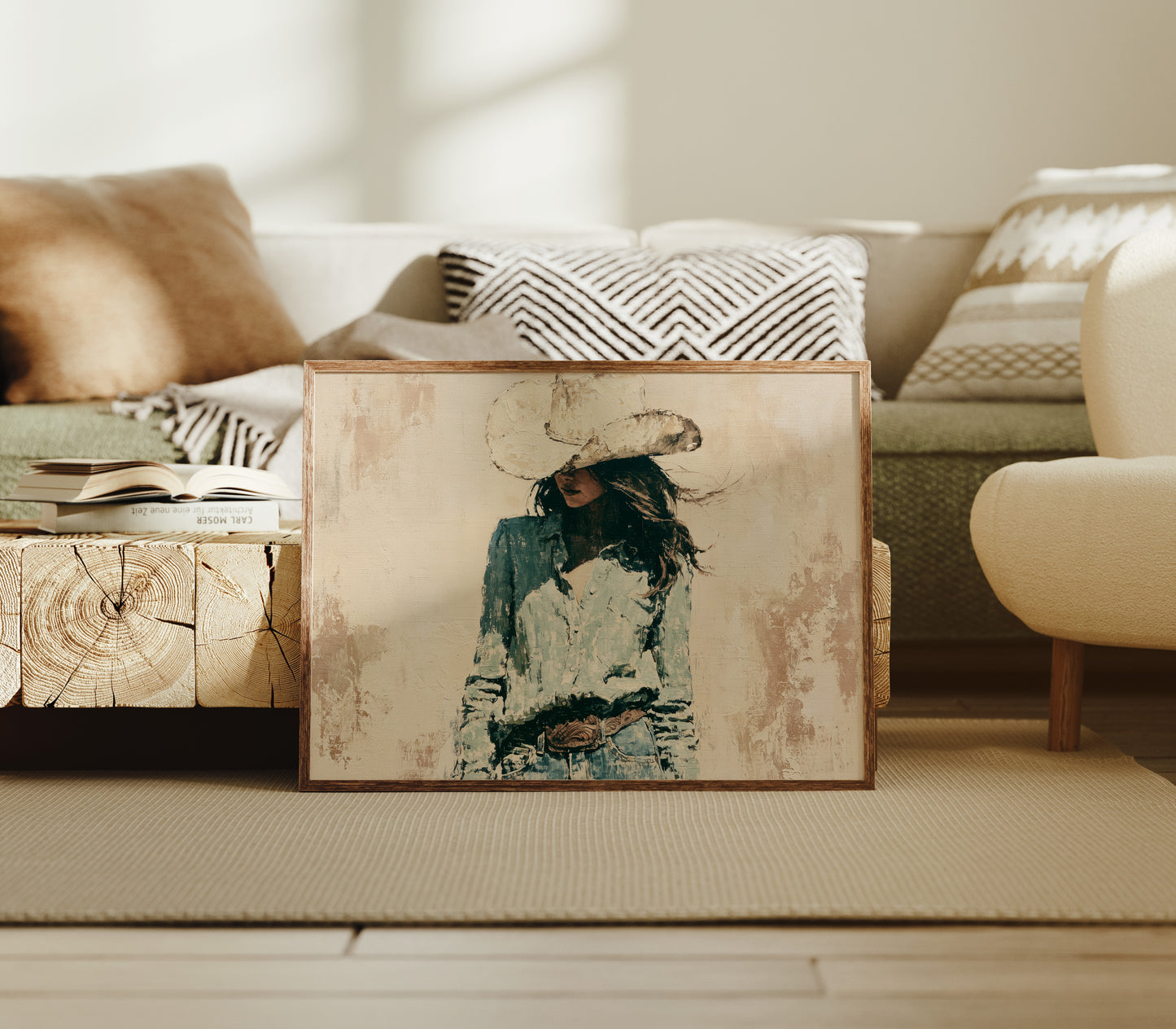 Belt Buckle, White Hat Portrait