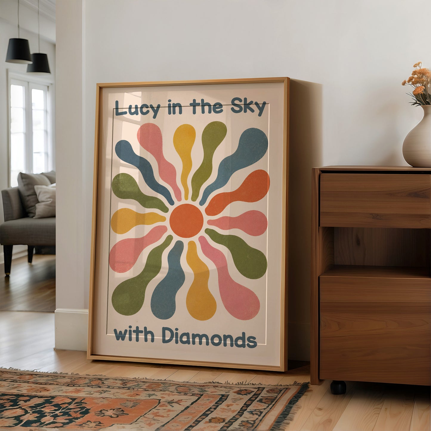 Groovy Sunburst Rays (Bubble Type)