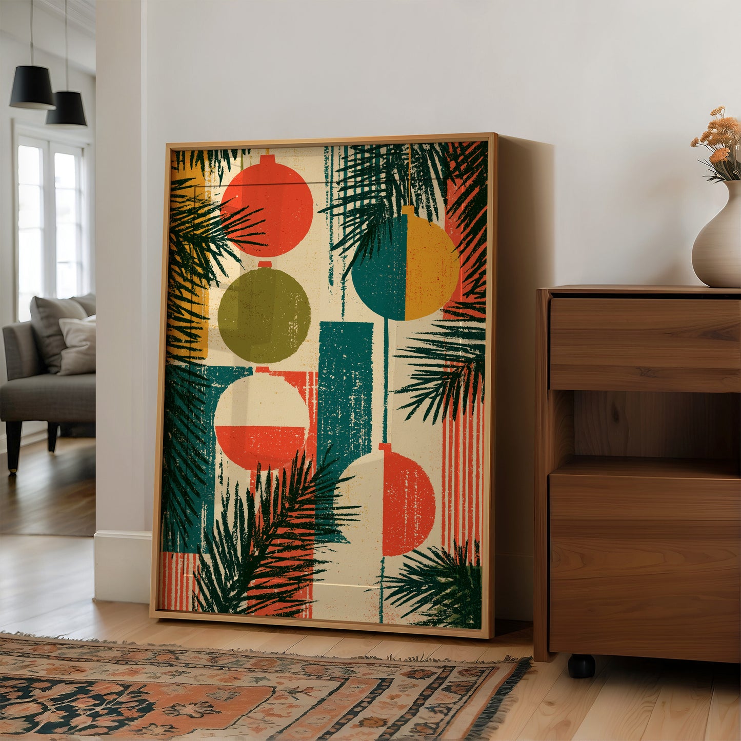Retro Ornaments in Block Print