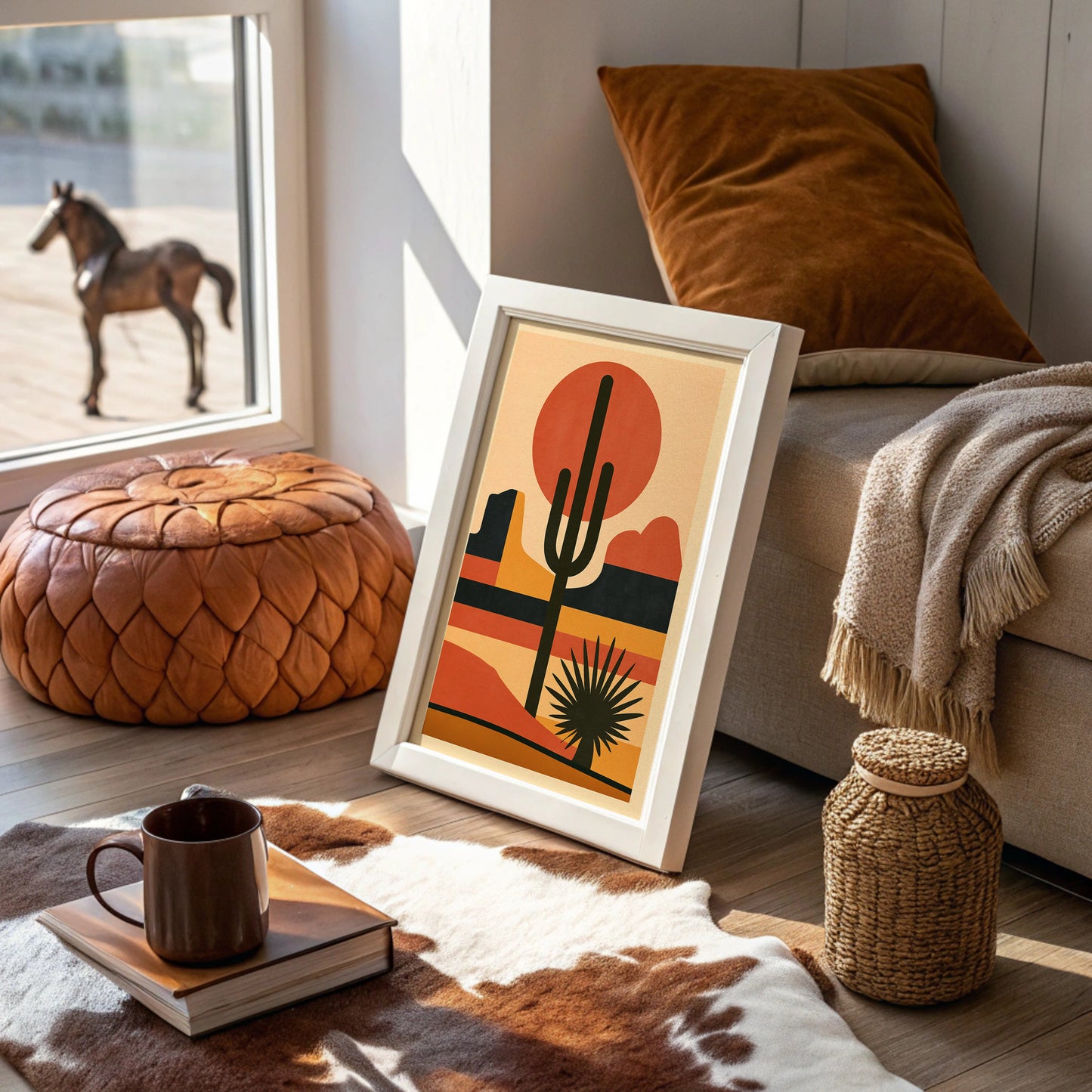 Southwest Sunset Saguaro Silhouette