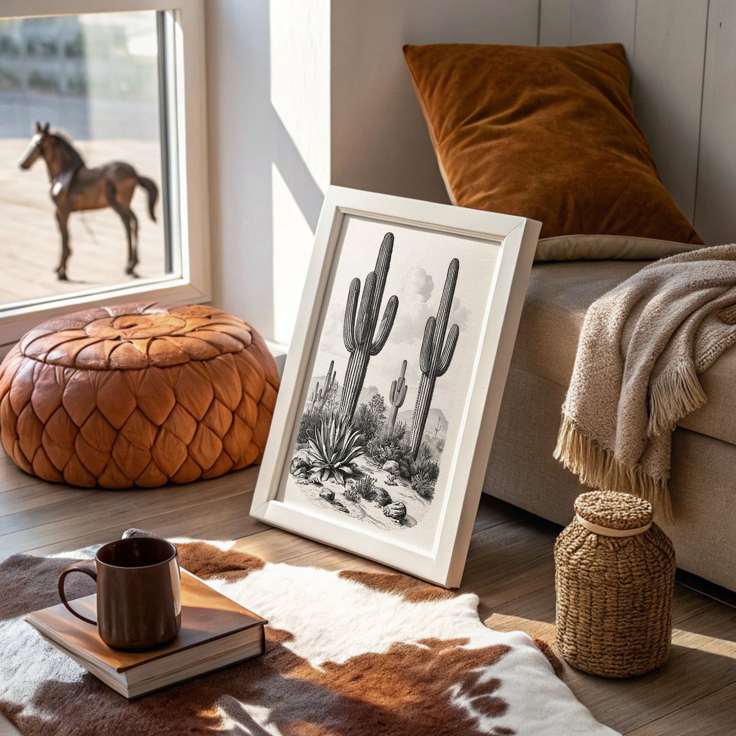 Desert Engraving With Agave