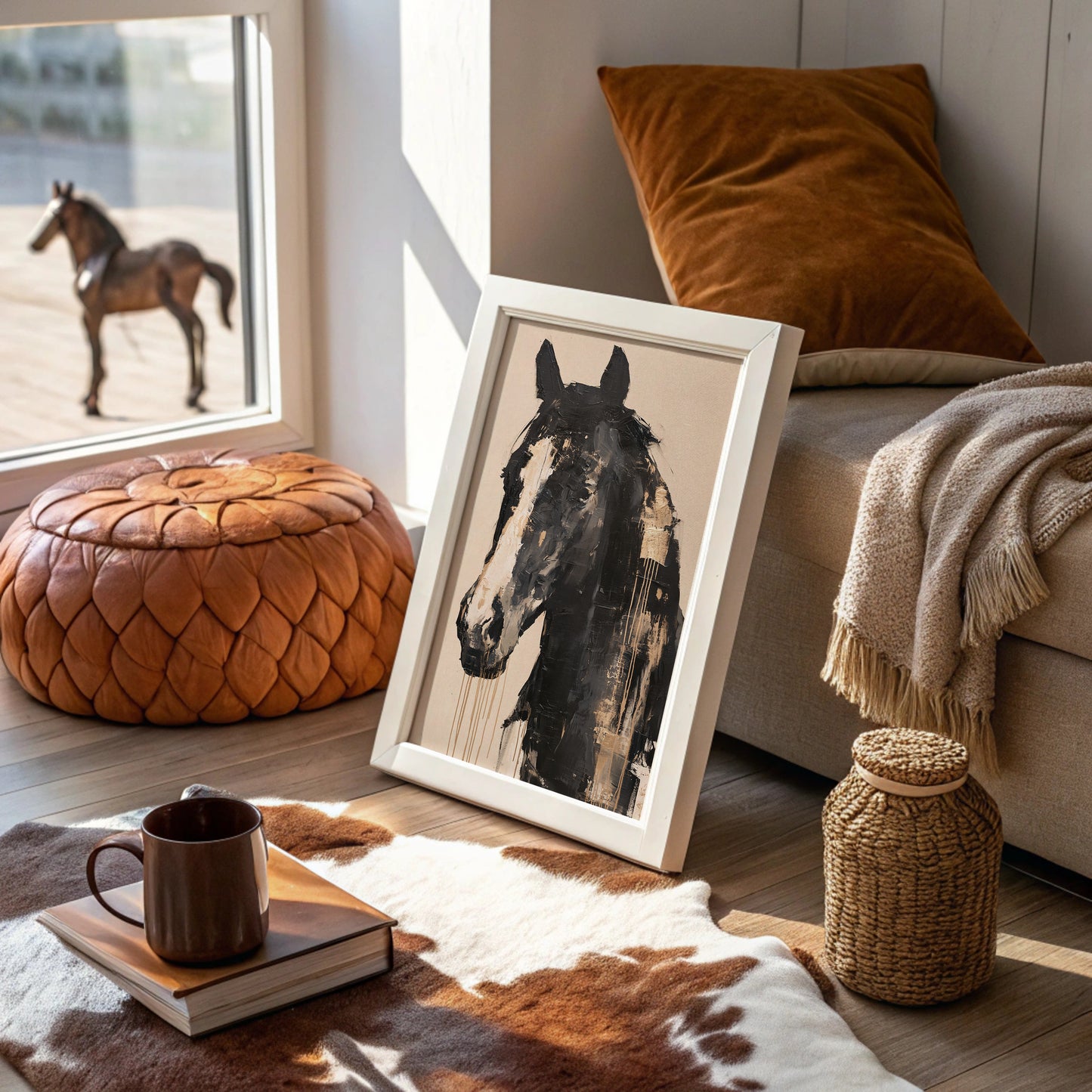 Ink Drip Horse Portrait