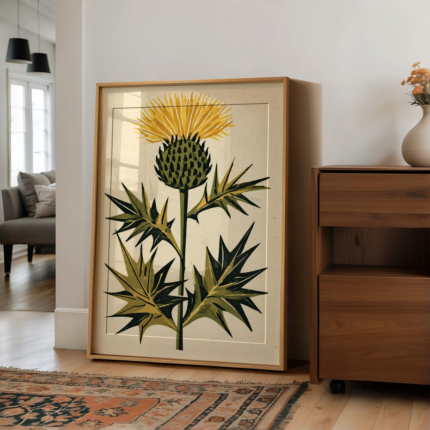 Golden Thistle in Bloom