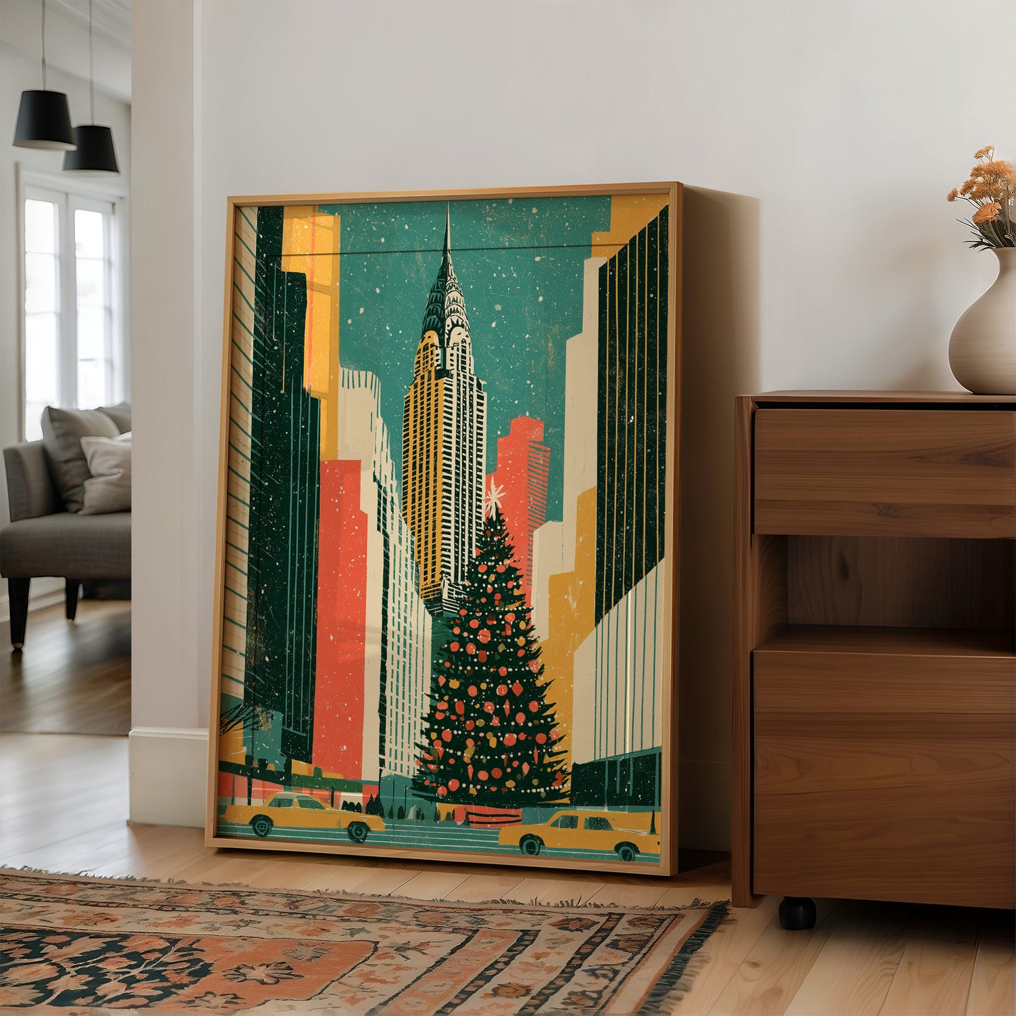 NYC Skyline Christmas Glow