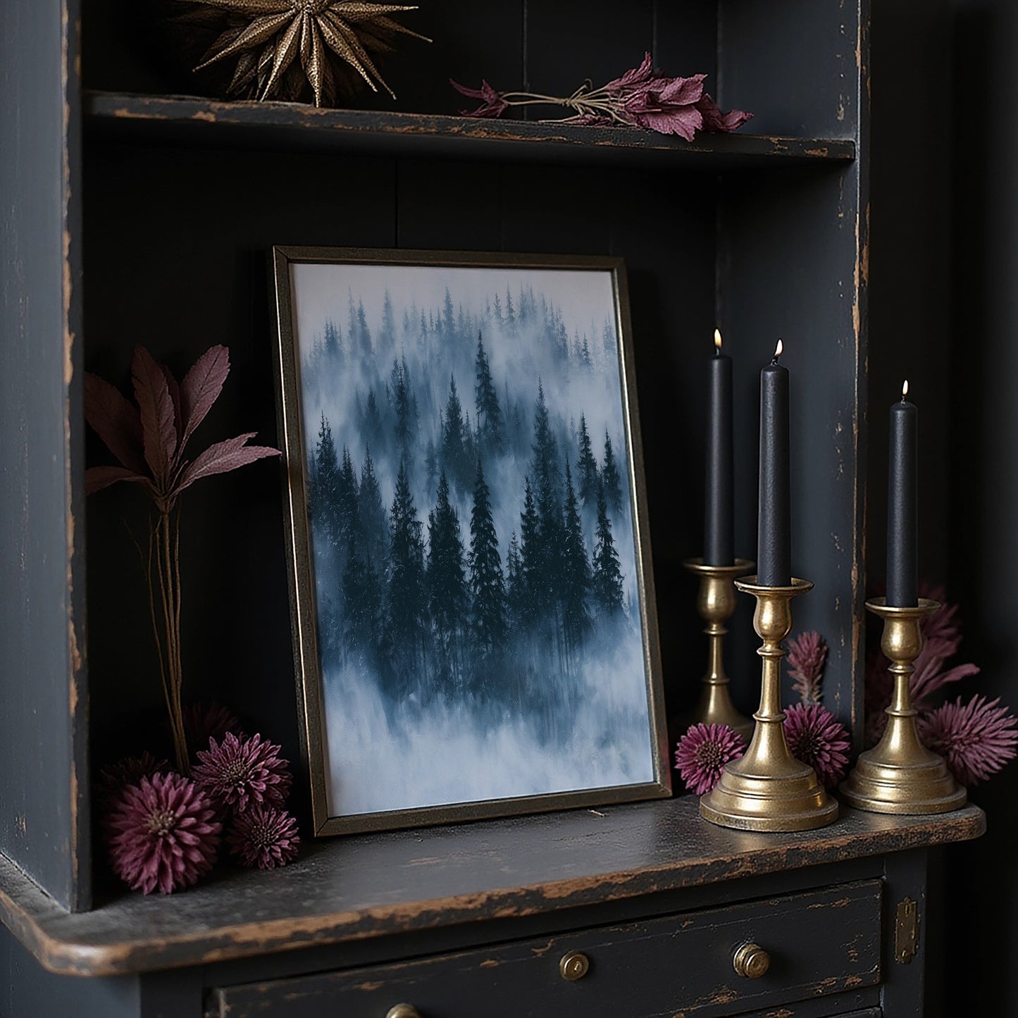 Blue Hour Pines