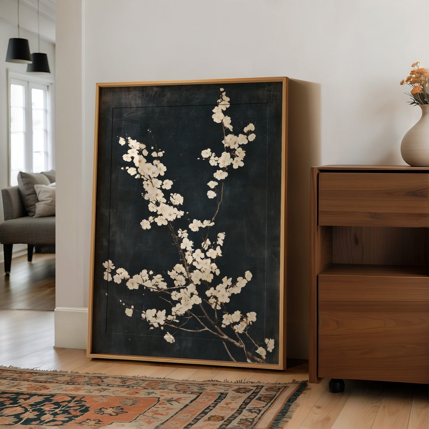 Blossoms on Aged Canvas