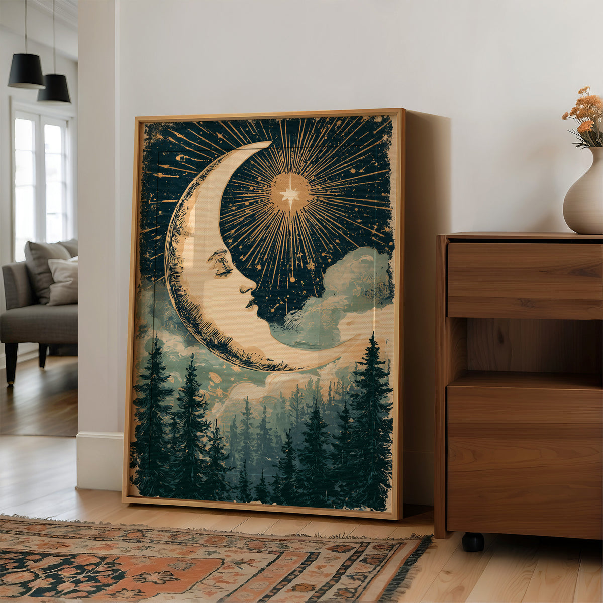 Crescent Moon and the Radiant Star