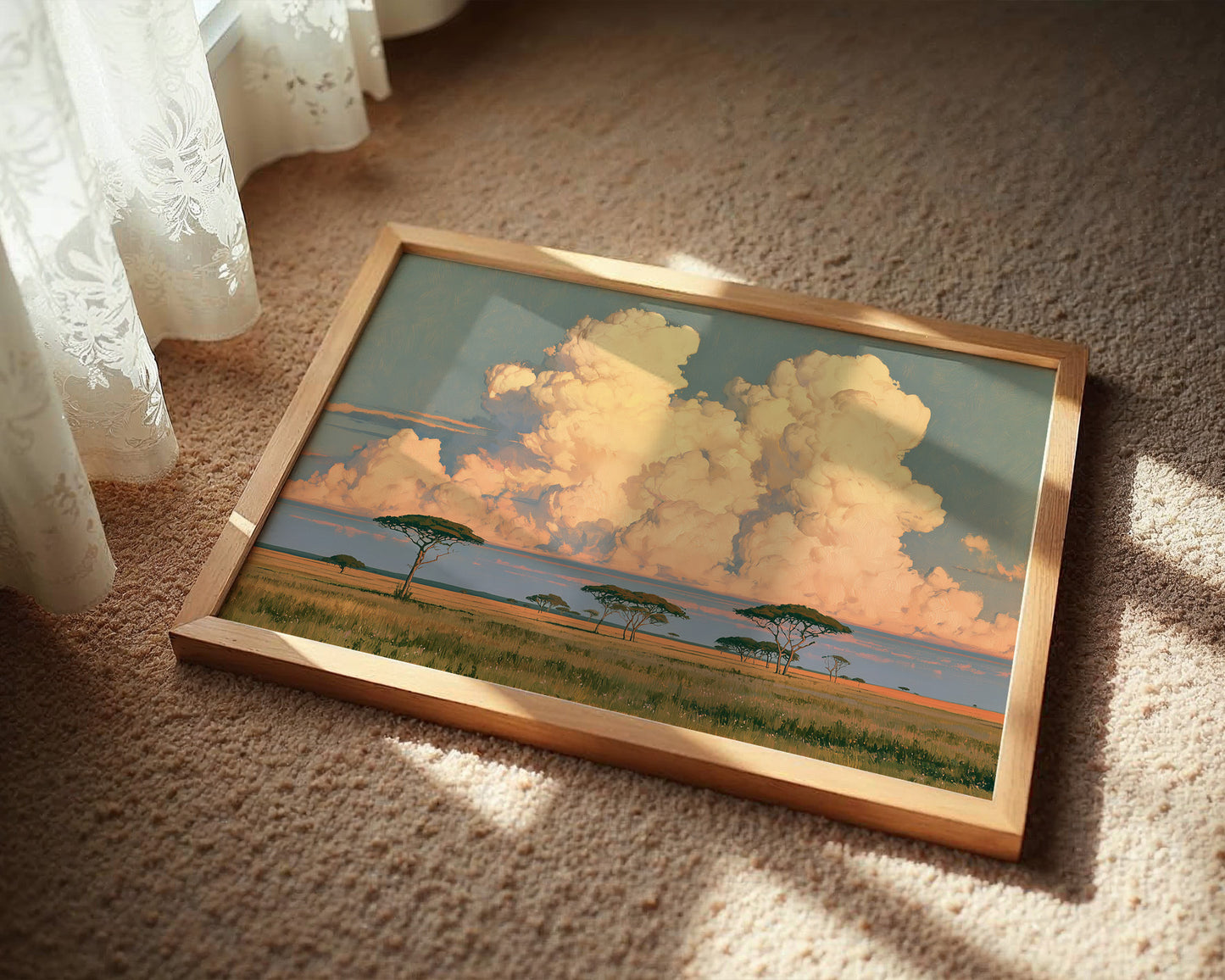 Savanna Under Cotton Clouds