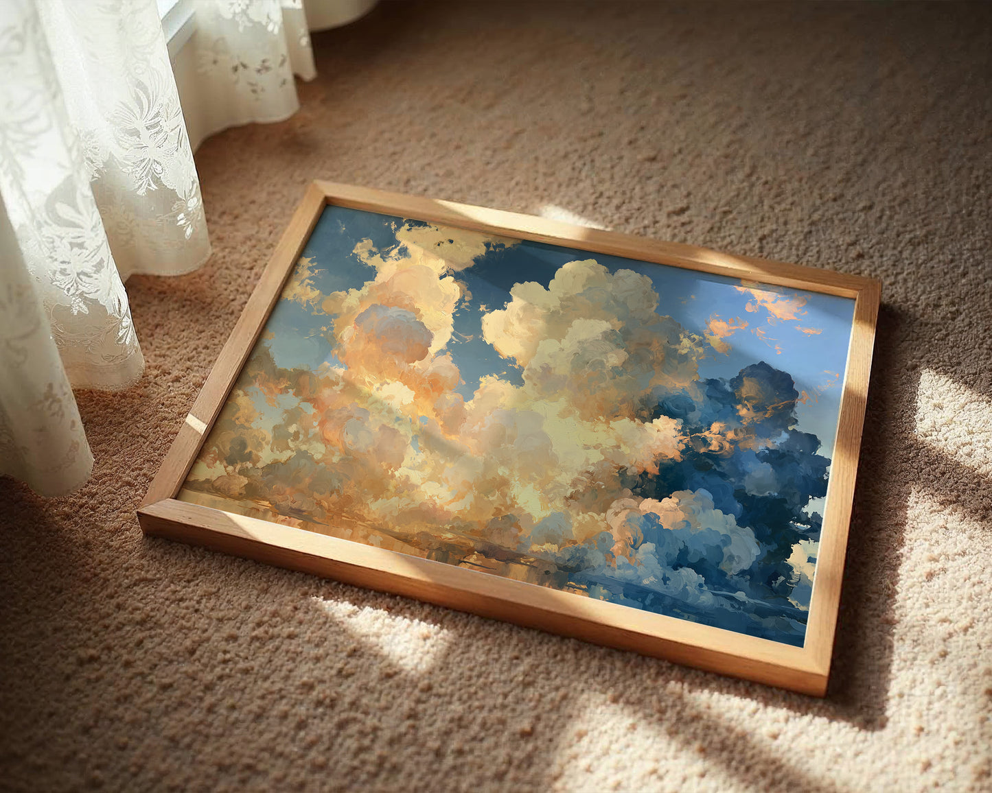 Golden Clouds Over Still Water