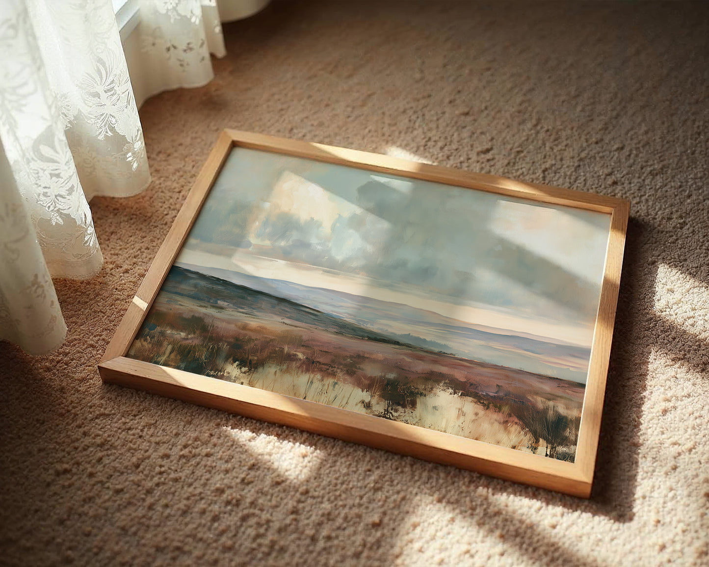 Quiet Moor Under Pale Sky