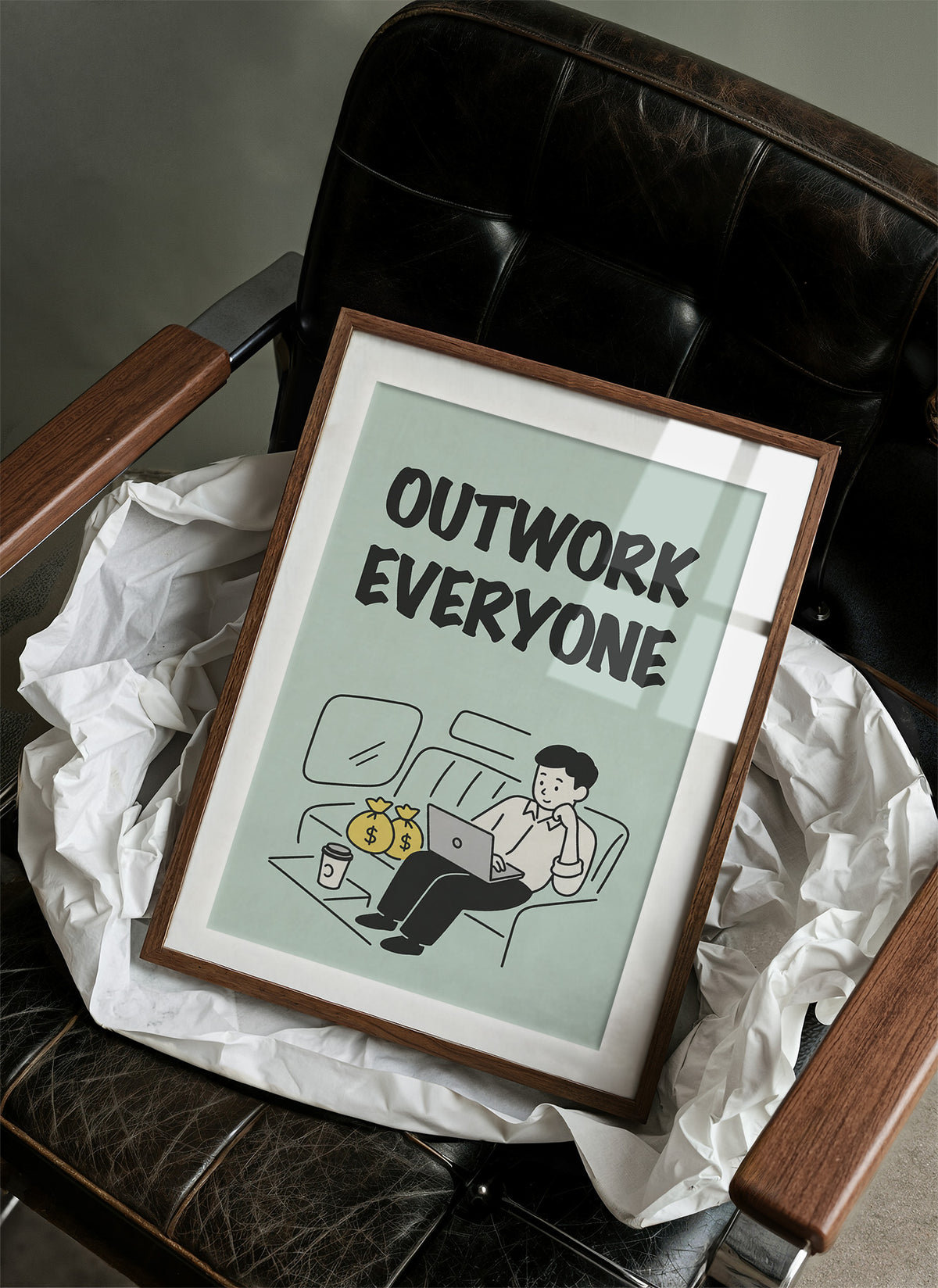 Outwork Everyone Hustle Illustration