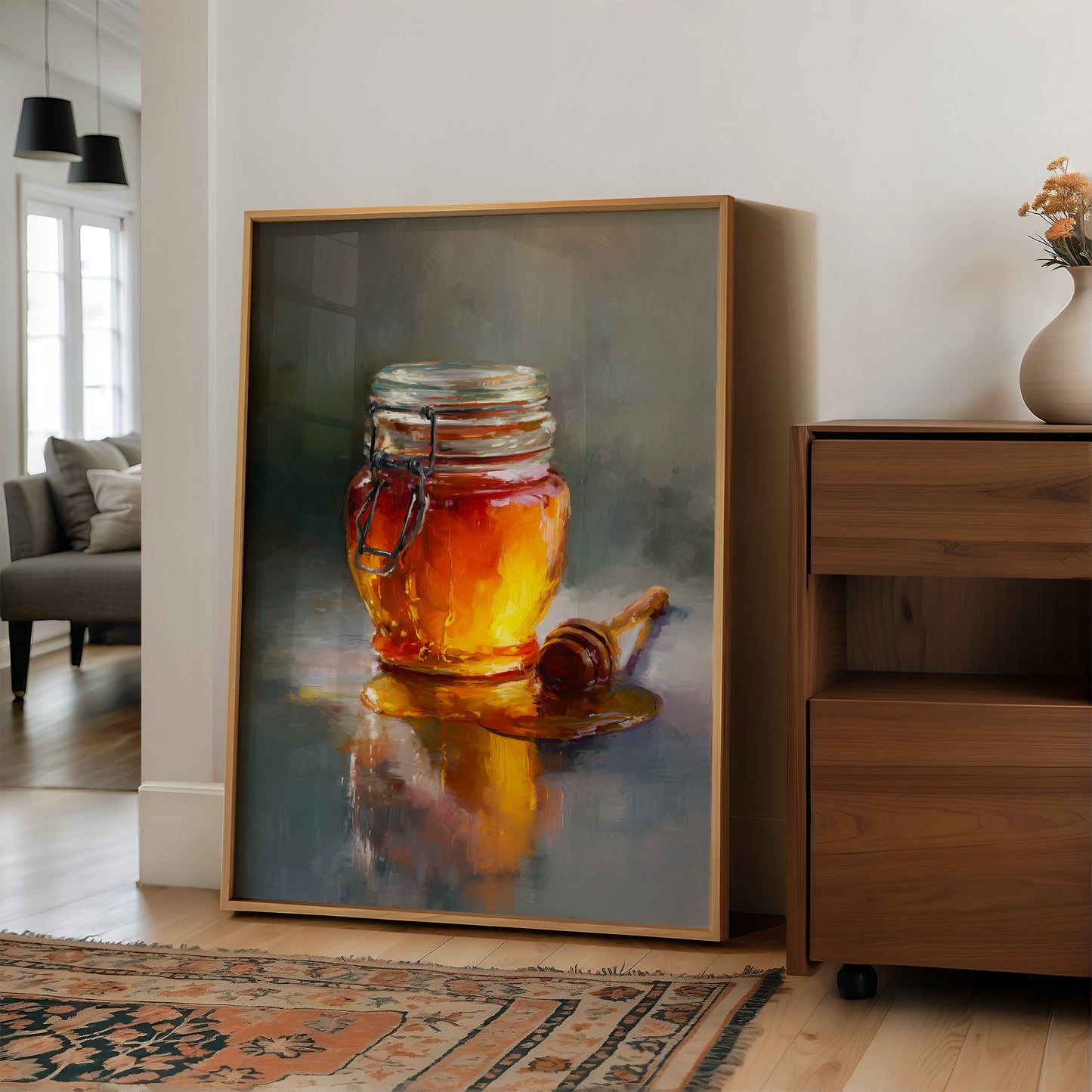 Golden Stillness in Glass