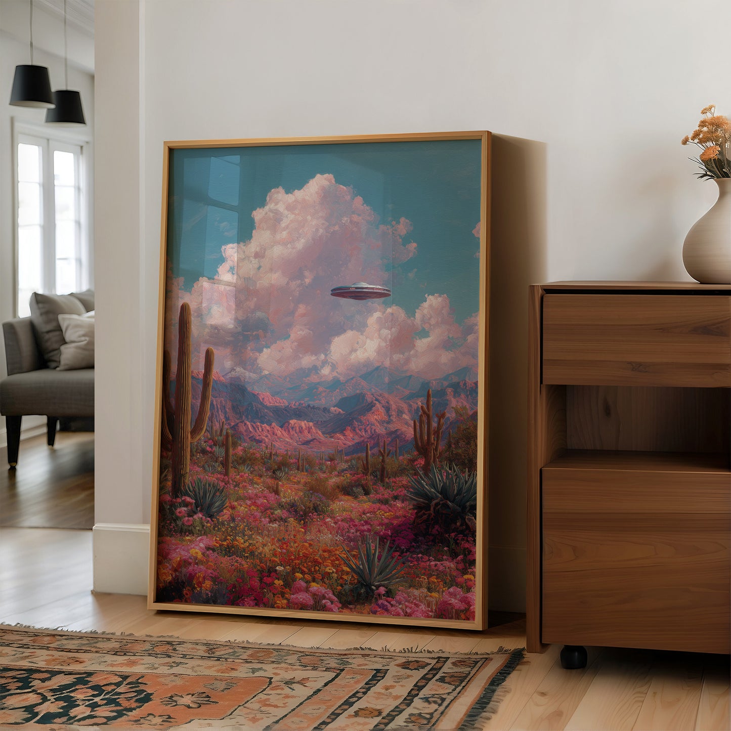 Desert Bloom Beneath Strange Skies
